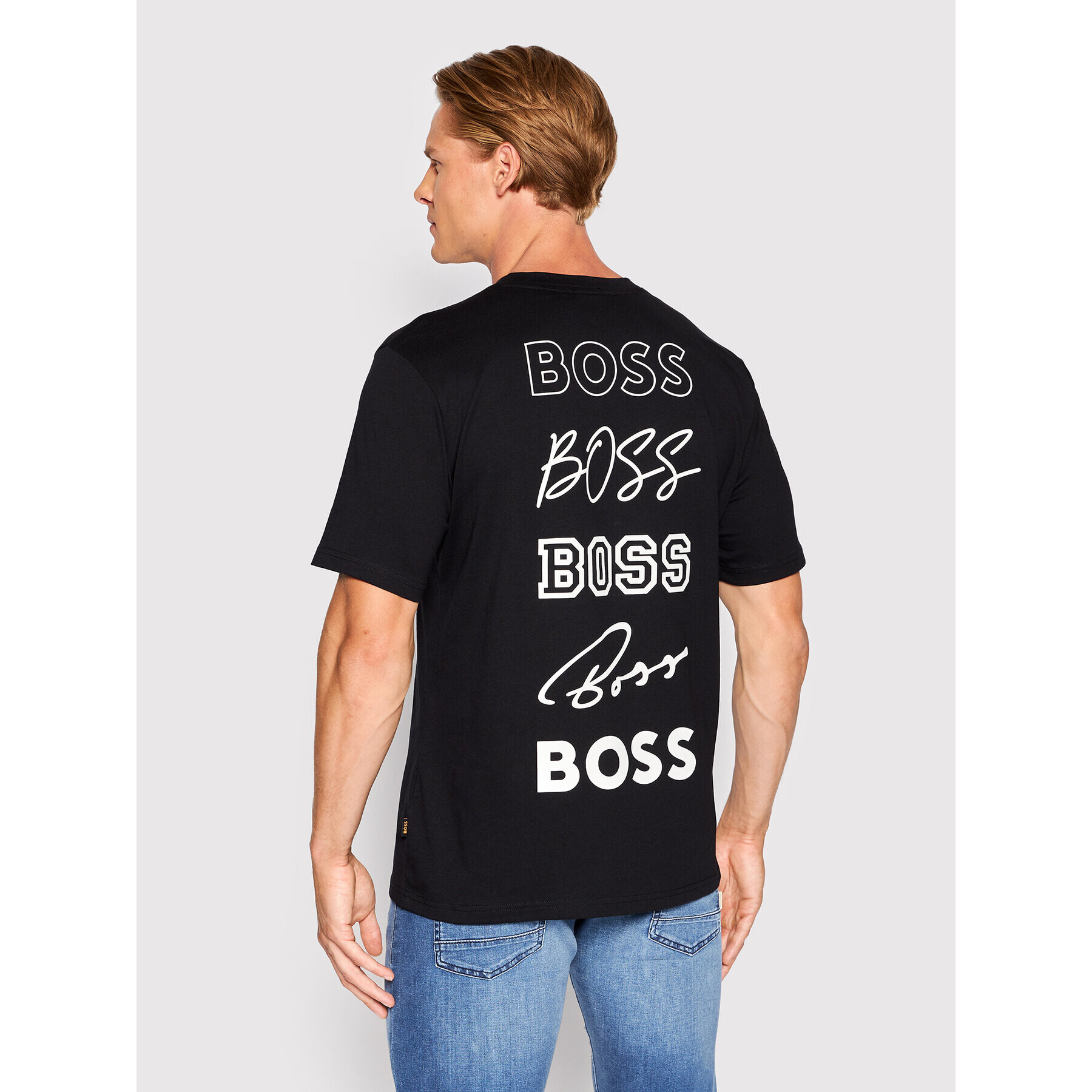 Boss Тишърт Back 50473056 Черен Relaxed Fit - Pepit.bg