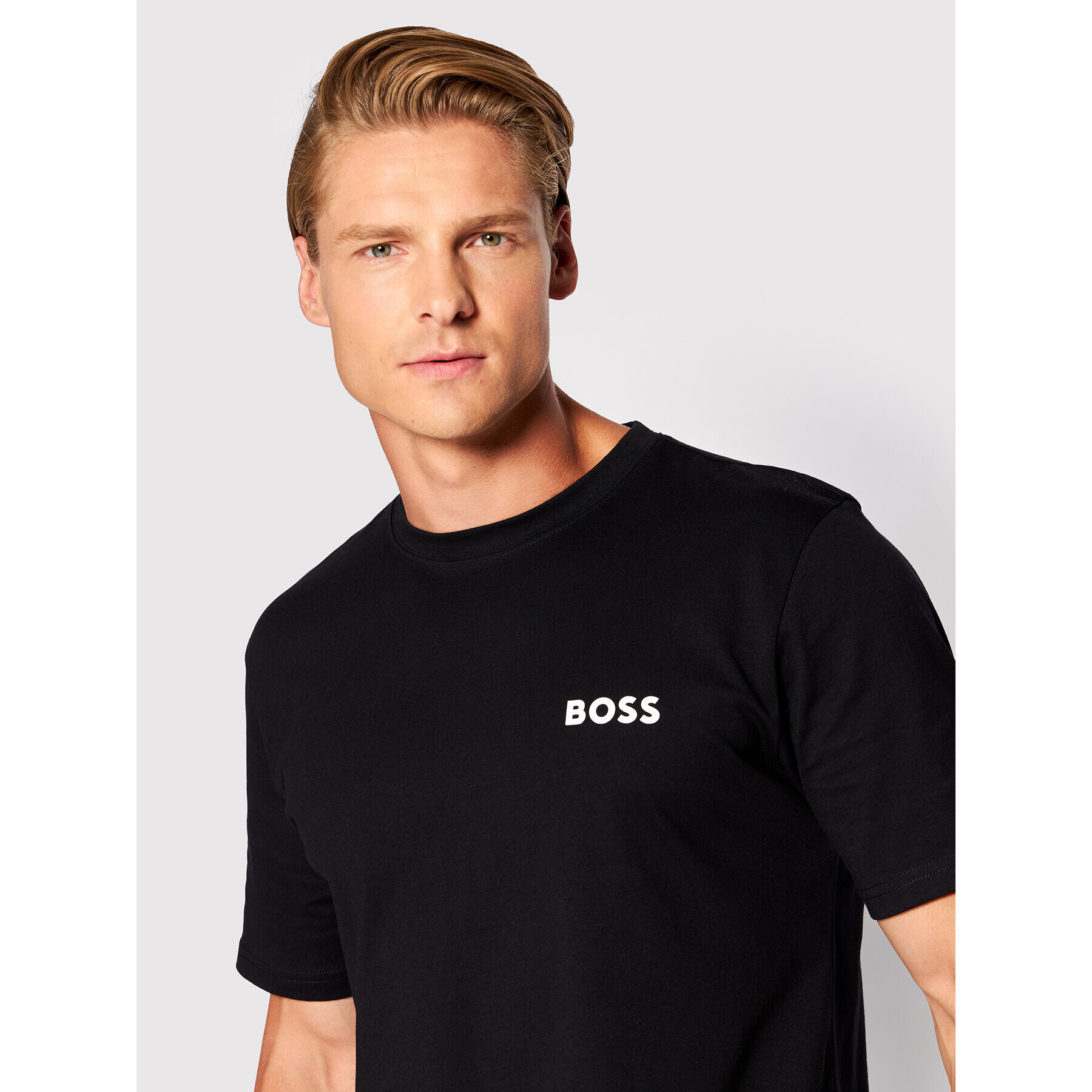 Boss Тишърт Back 50473056 Черен Relaxed Fit - Pepit.bg