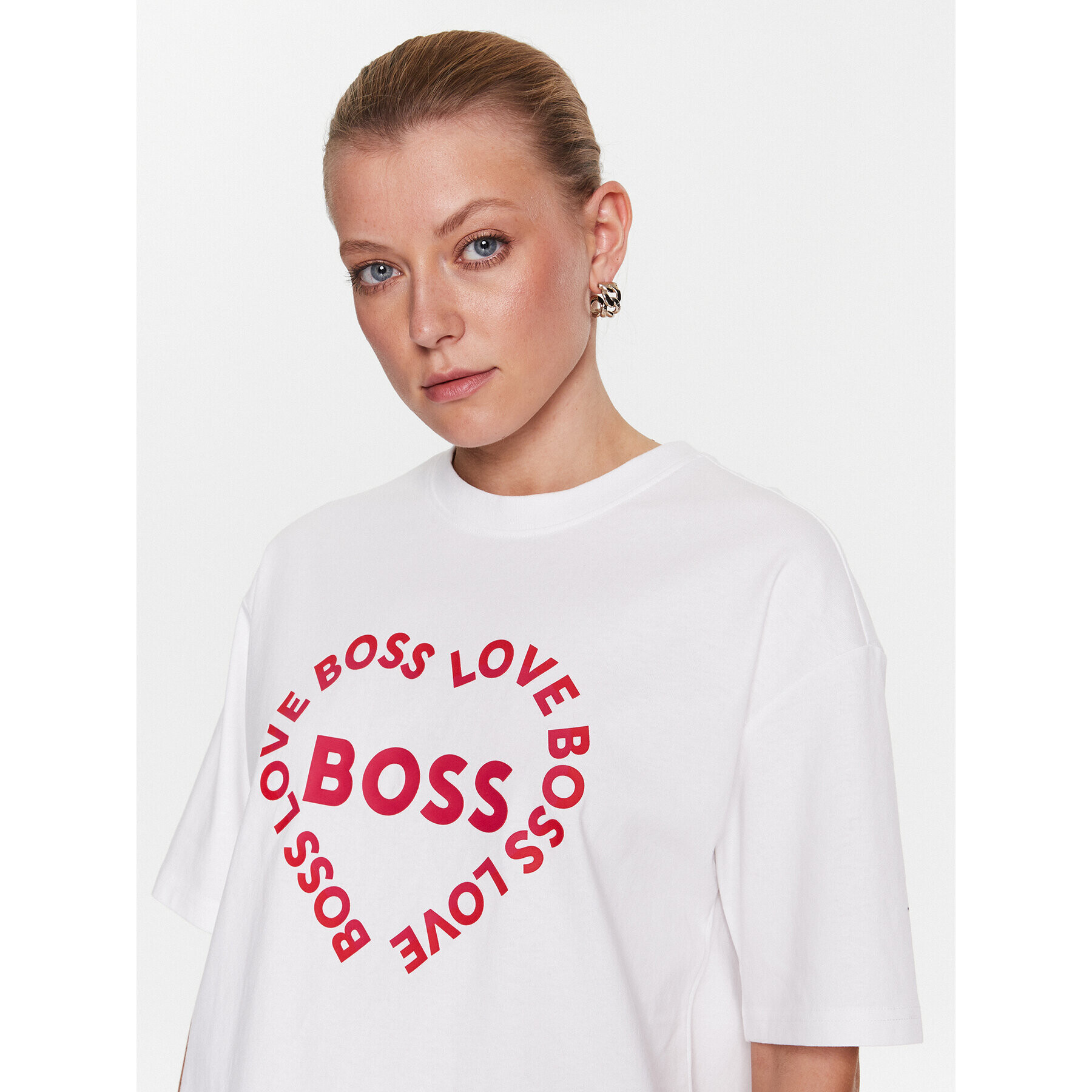 Boss Тишърт C Ebase Vd 50491408 Бял Relaxed Fit - Pepit.bg