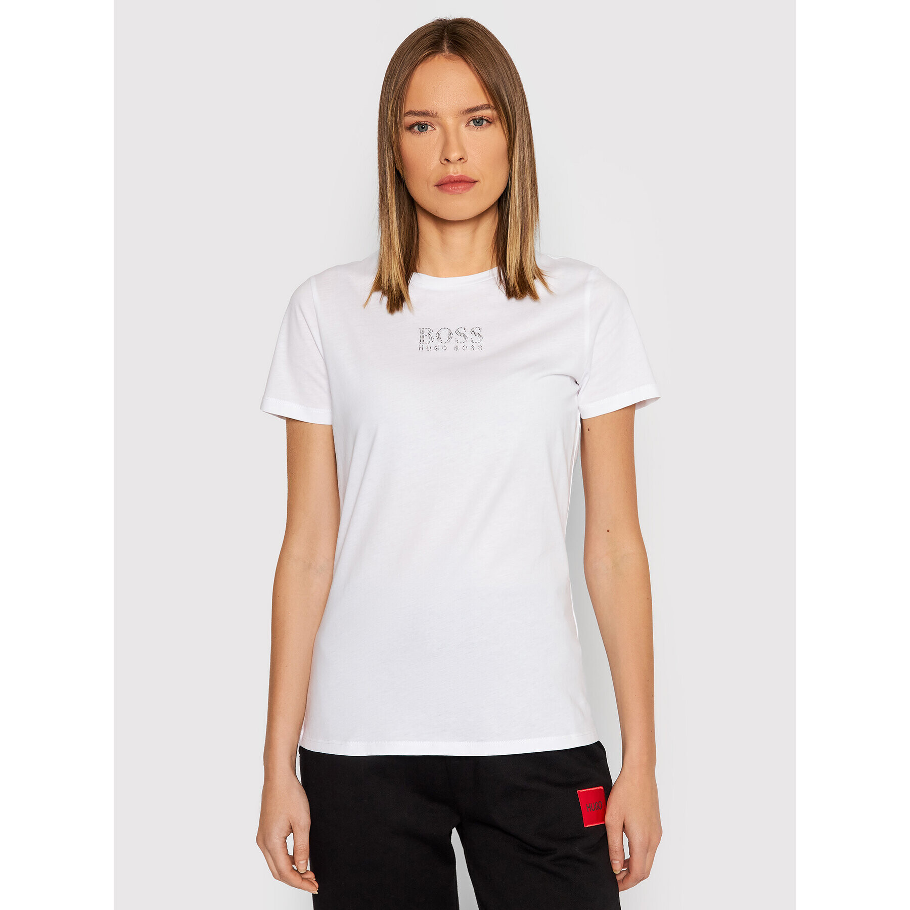 Boss Тишърт C_Eloga 50442515 Бял Regular Fit - Pepit.bg