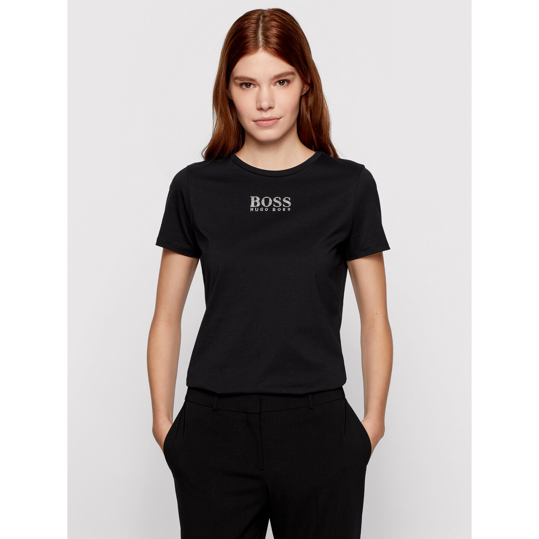 Boss Тишърт C_Eloga 50442515 Черен Regular Fit - Pepit.bg