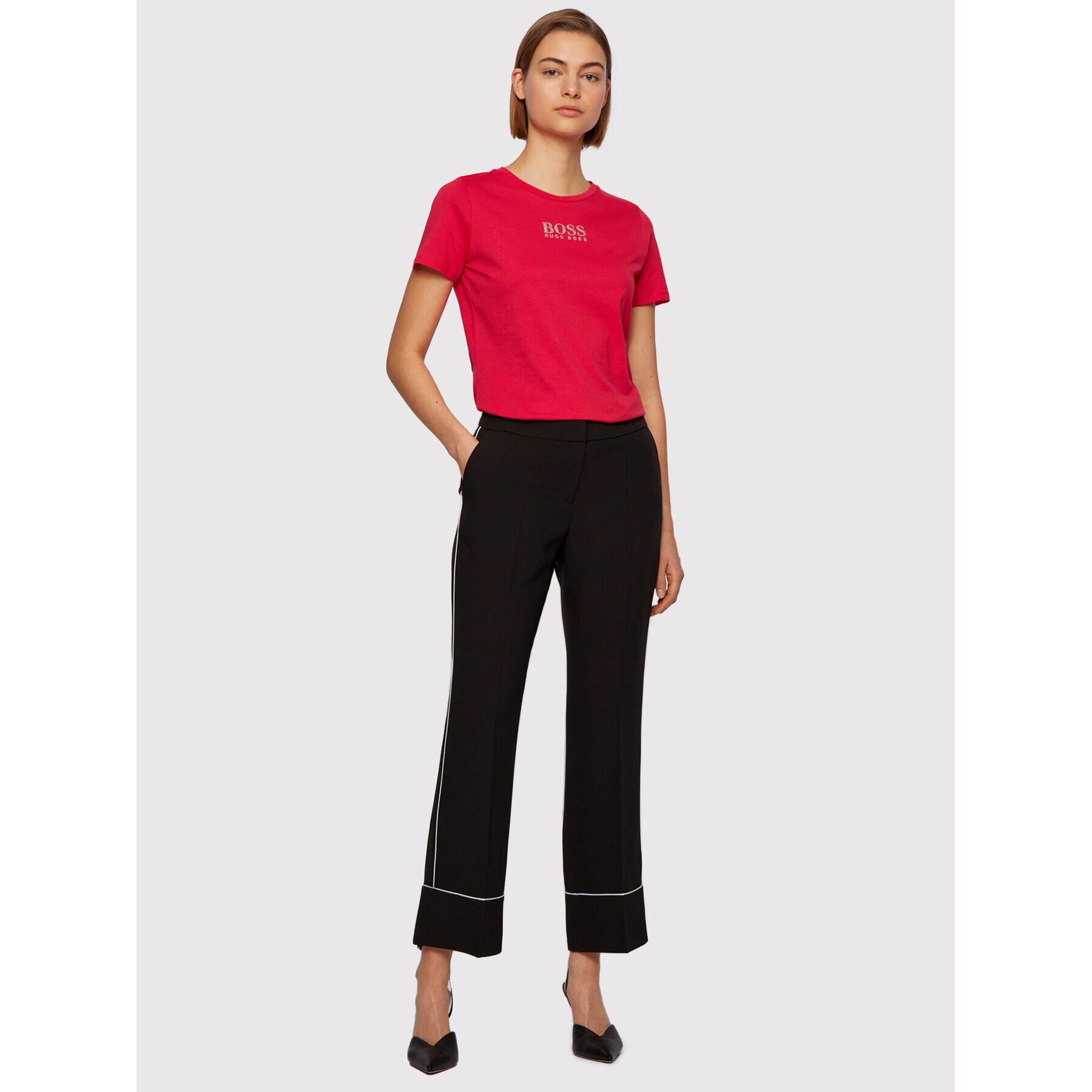 Boss Тишърт C_Eloga 50442515 Розов Regular Fit - Pepit.bg