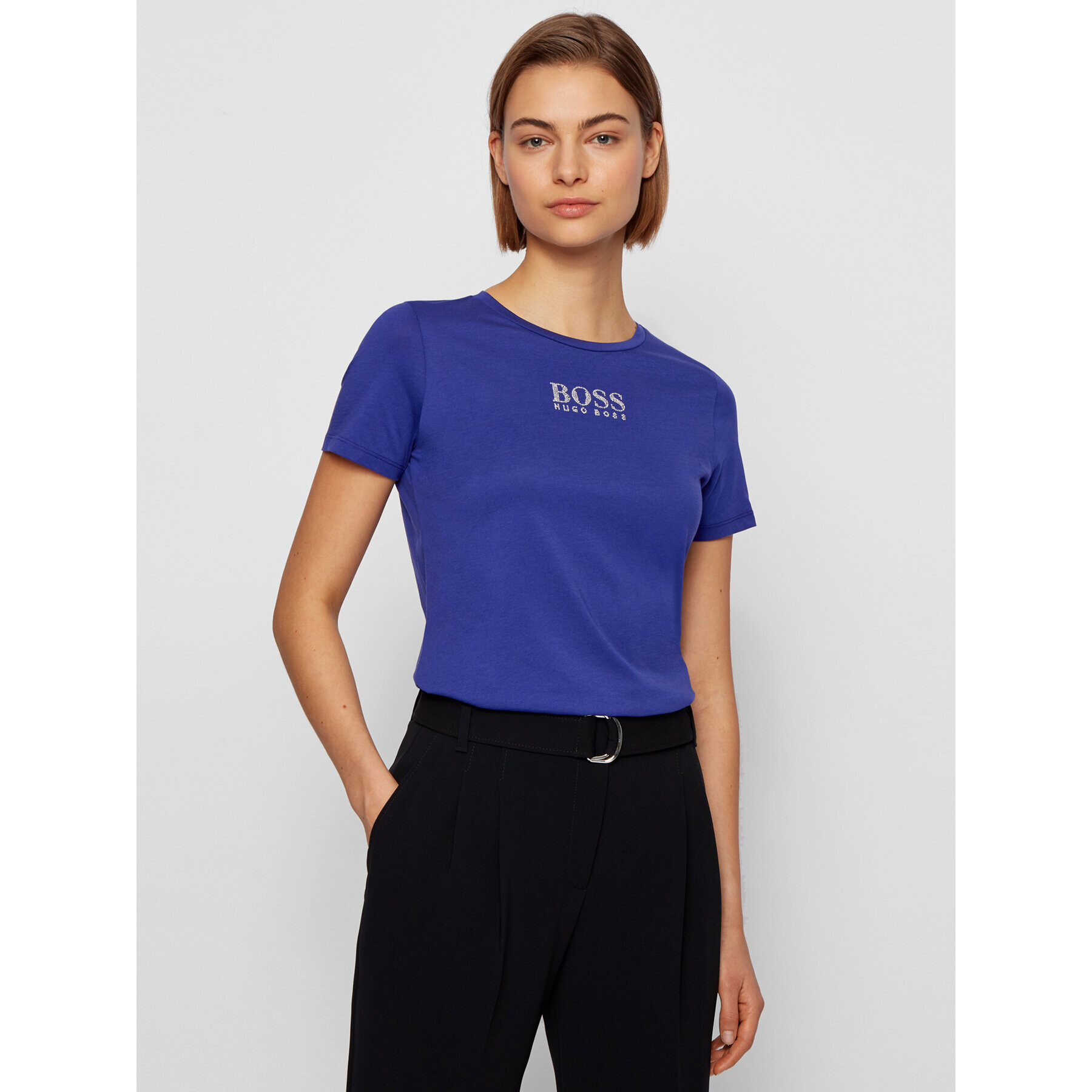 Boss Тишърт C_Eloga 50442515 Тъмносин Regular Fit - Pepit.bg