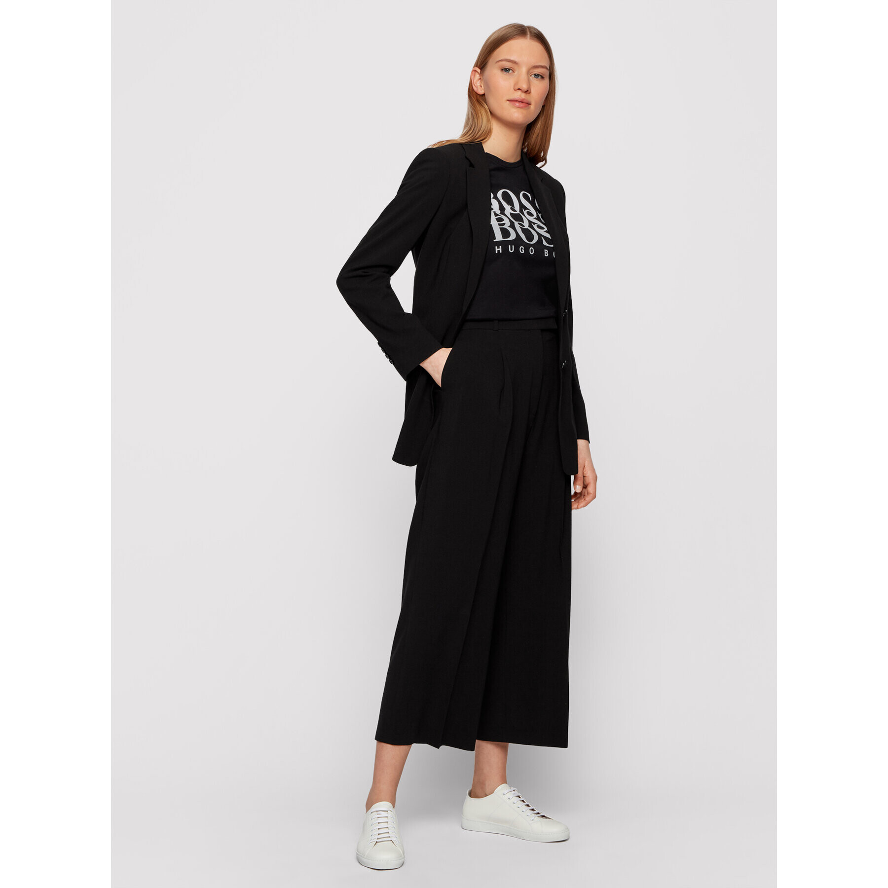Boss Тишърт C_Eloga1 50448512 Черен Regular Fit - Pepit.bg