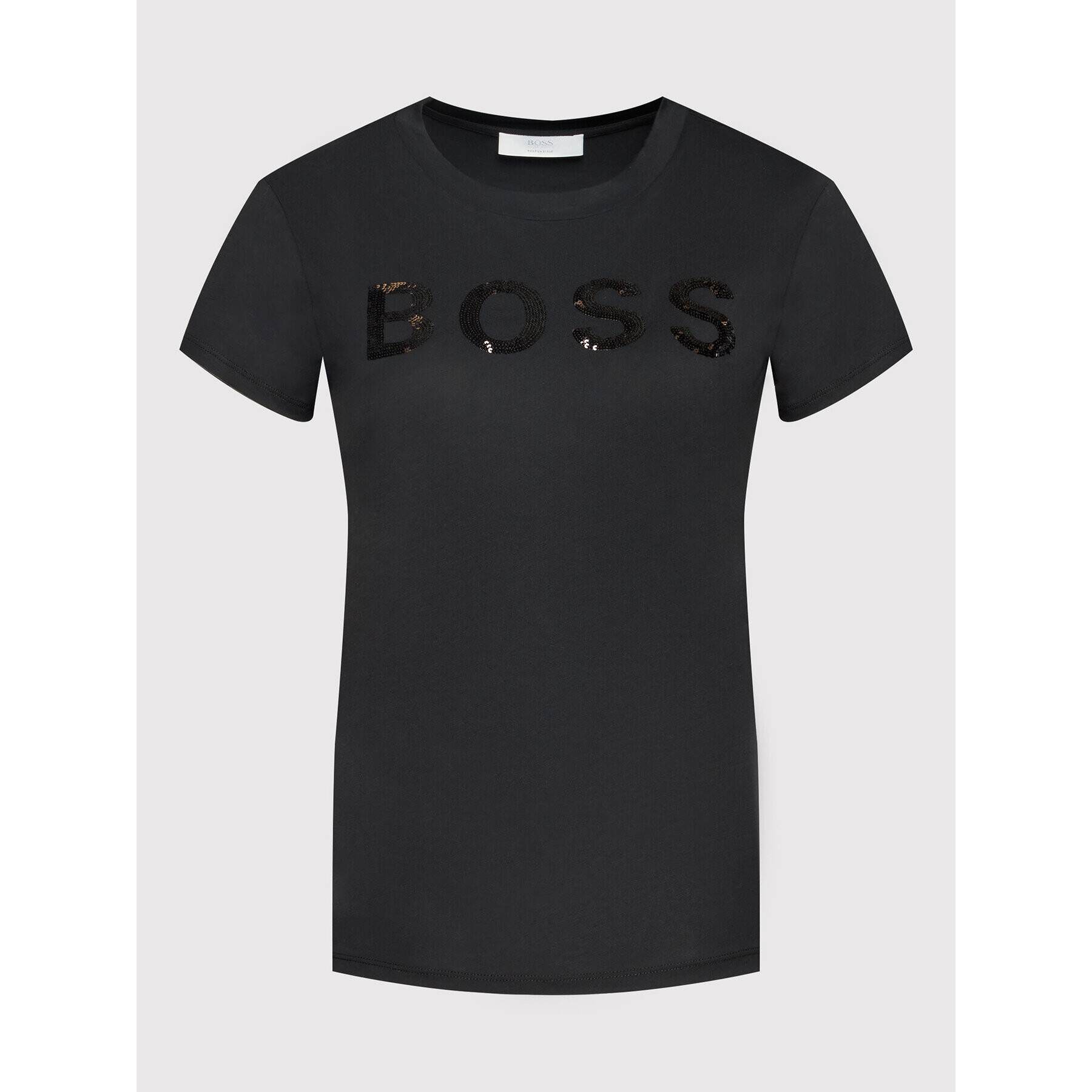 Boss Тишърт C_Elogo_4 50464505 Черен Regular Fit - Pepit.bg