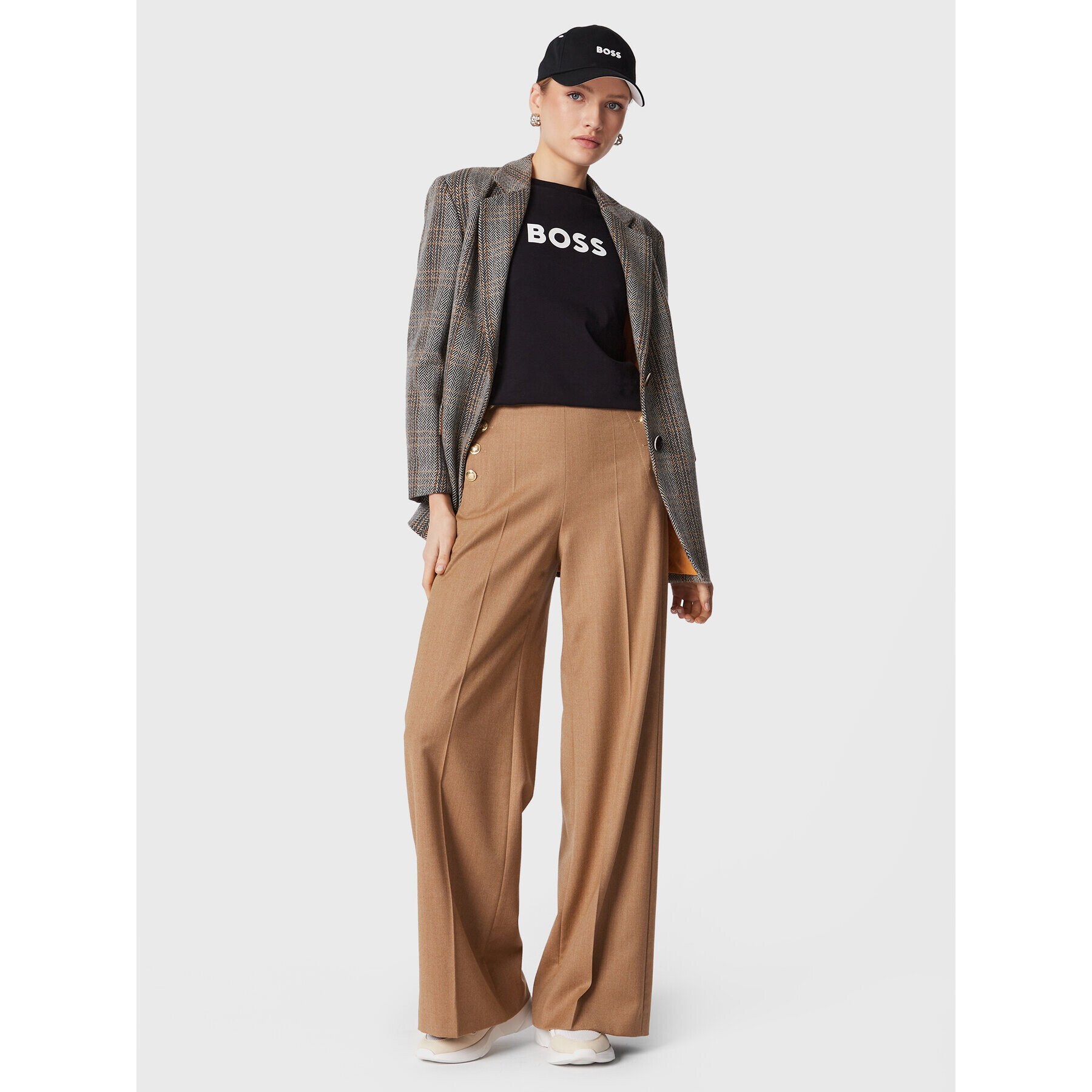 Boss Тишърт C_Elogo_5 50468356 Черен Regular Fit - Pepit.bg