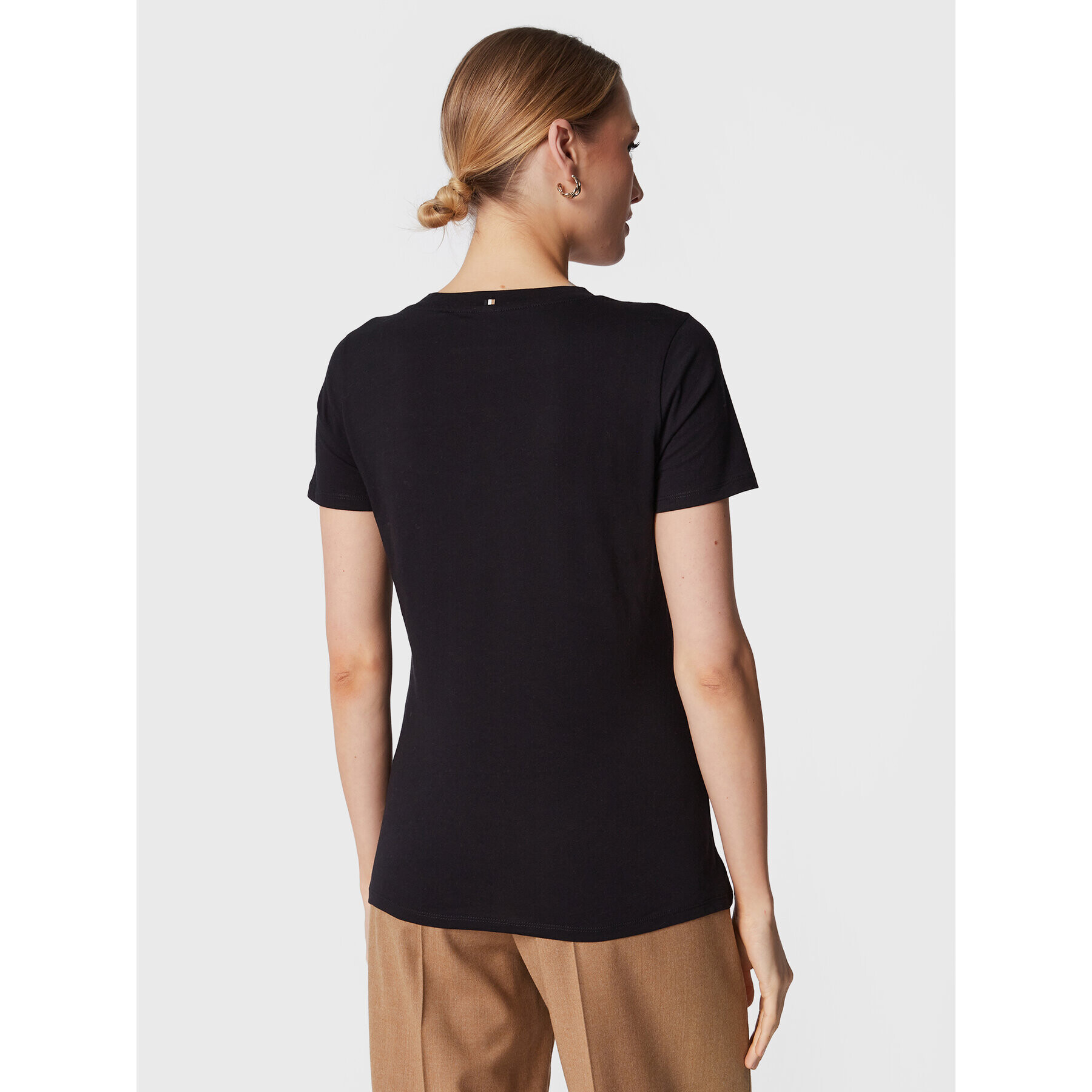 Boss Тишърт C_Elogo_5 50468356 Черен Regular Fit - Pepit.bg