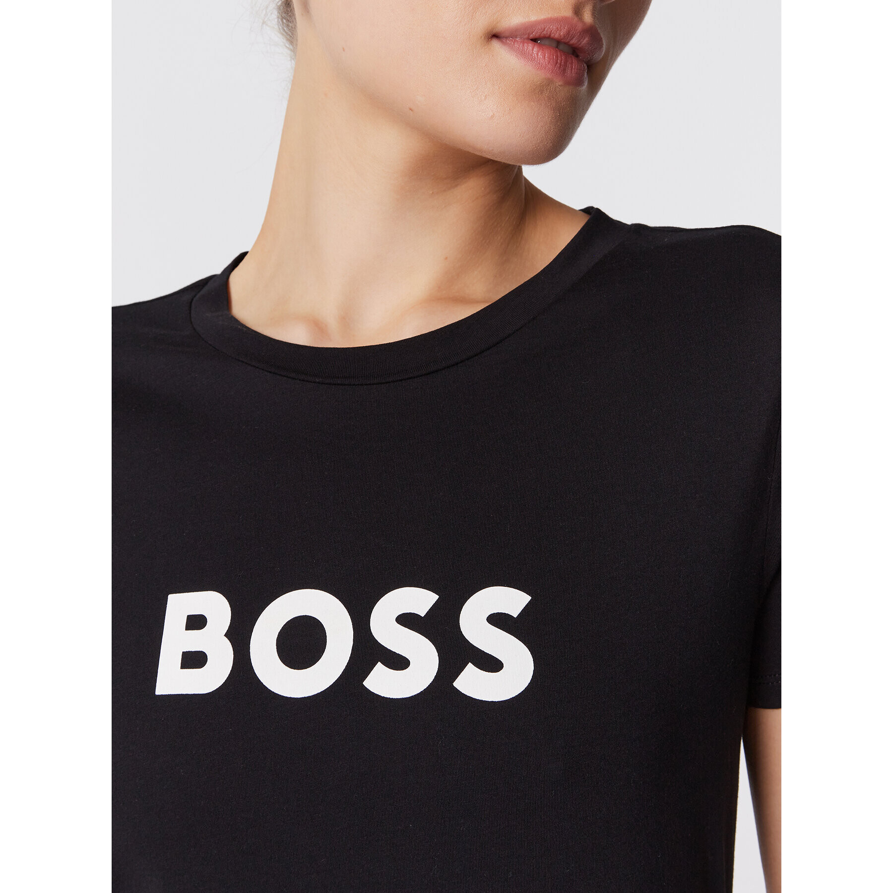 Boss Тишърт C_Elogo_5 50468356 Черен Regular Fit - Pepit.bg