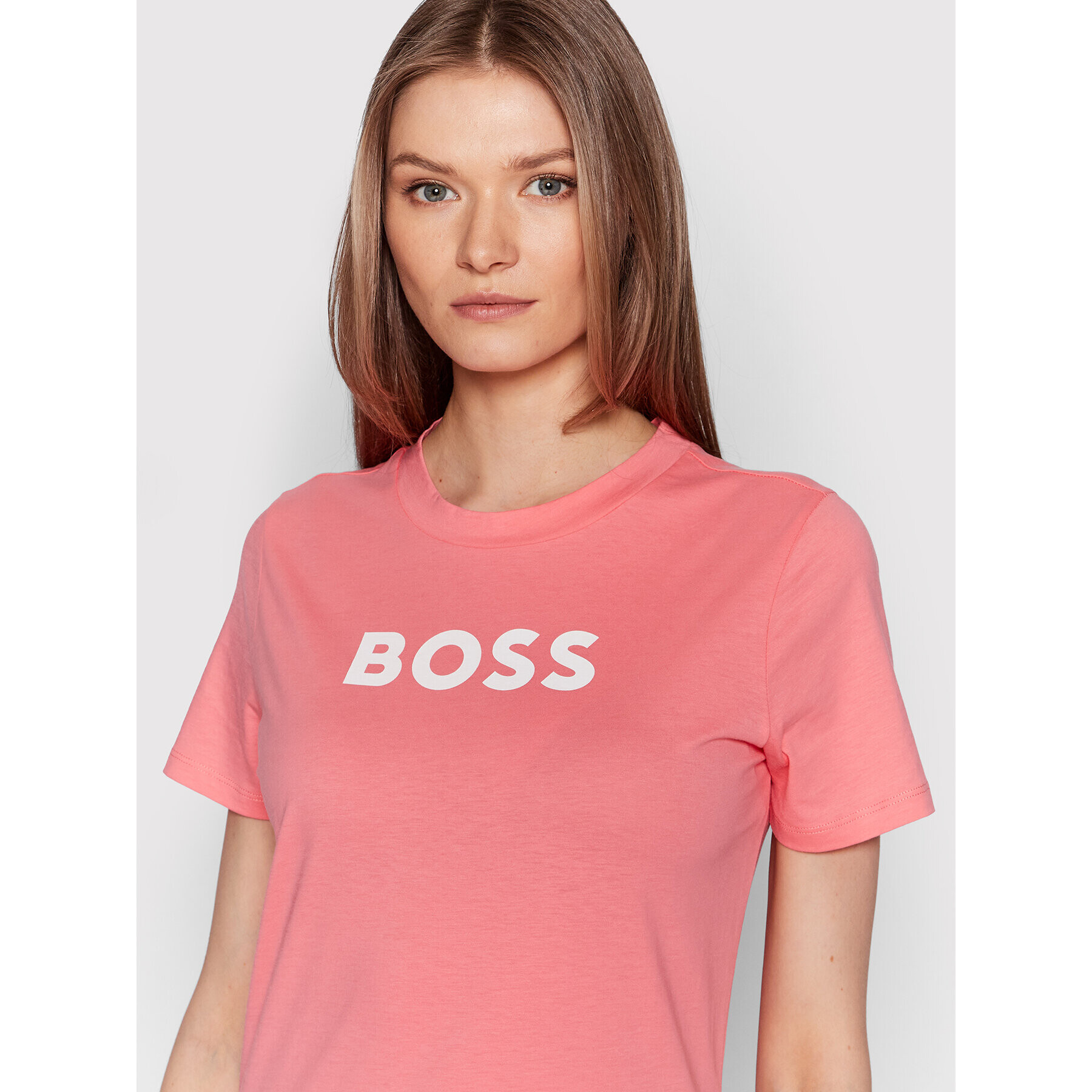 Boss Тишърт C_Elogo_5 50468356 Розов Regular Fit - Pepit.bg