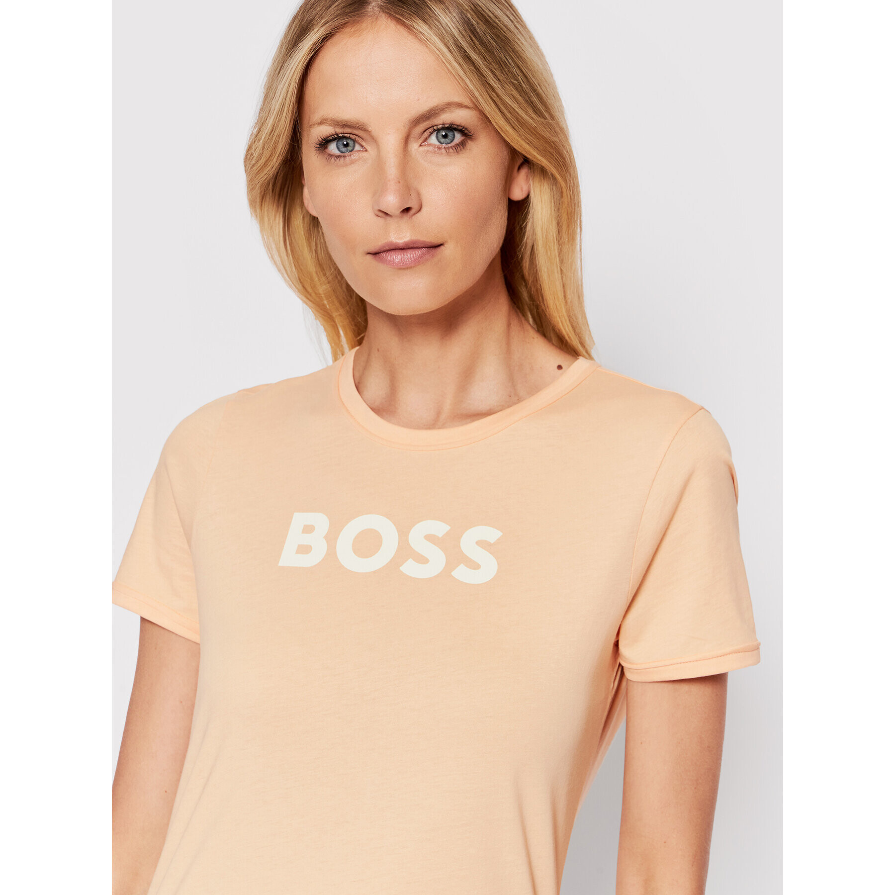 Boss Тишърт C_Elogo_7 50472255 Оранжев Regular Fit - Pepit.bg