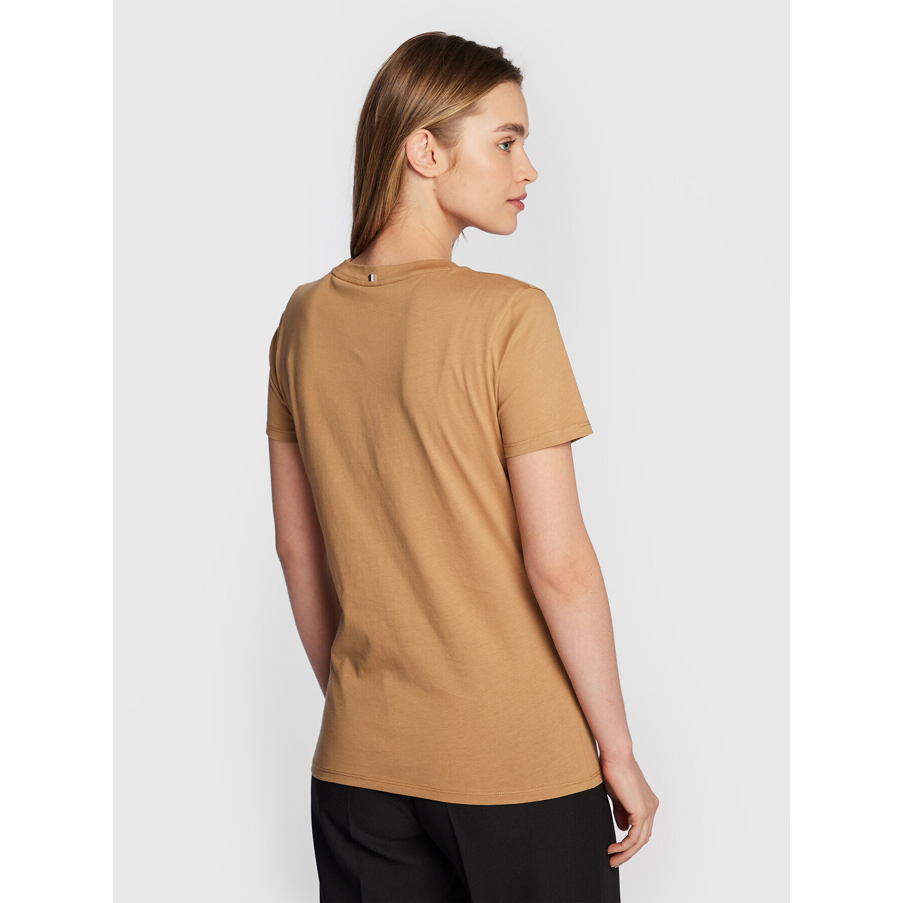 Boss Тишърт C_Elogo_Motive 50479968 Бежов Regular Fit - Pepit.bg
