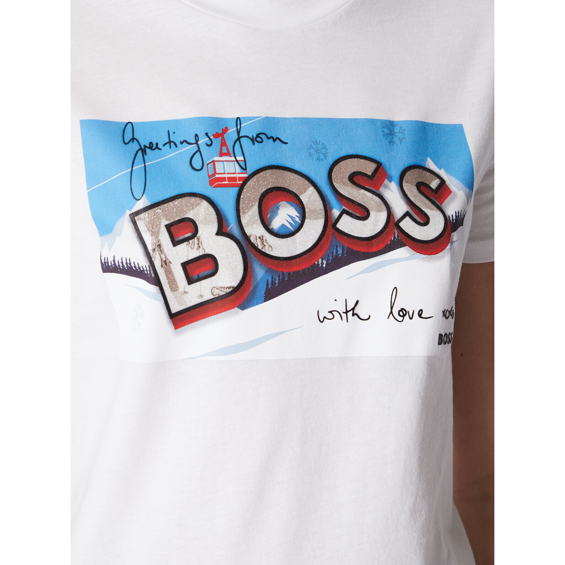 Boss Тишърт C Elogo Motive 50479968 Бял Regular Fit - Pepit.bg