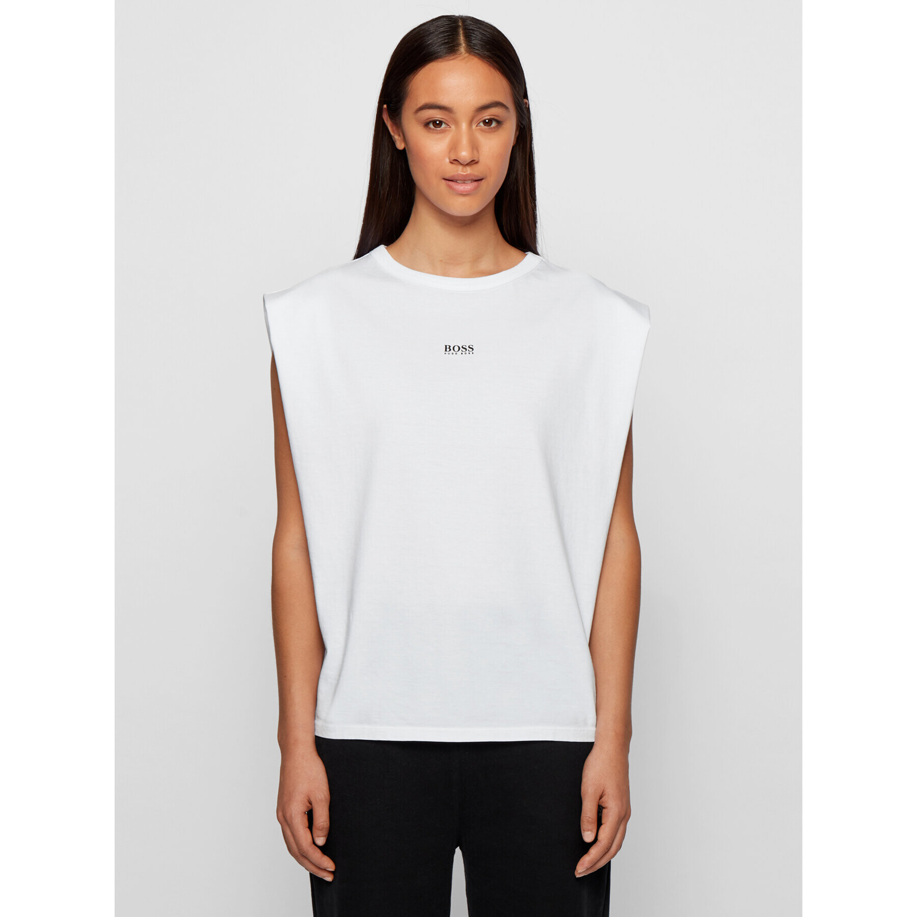 Boss Тишърт C_Elys_Active 50457380 Бял Relaxed Fit - Pepit.bg