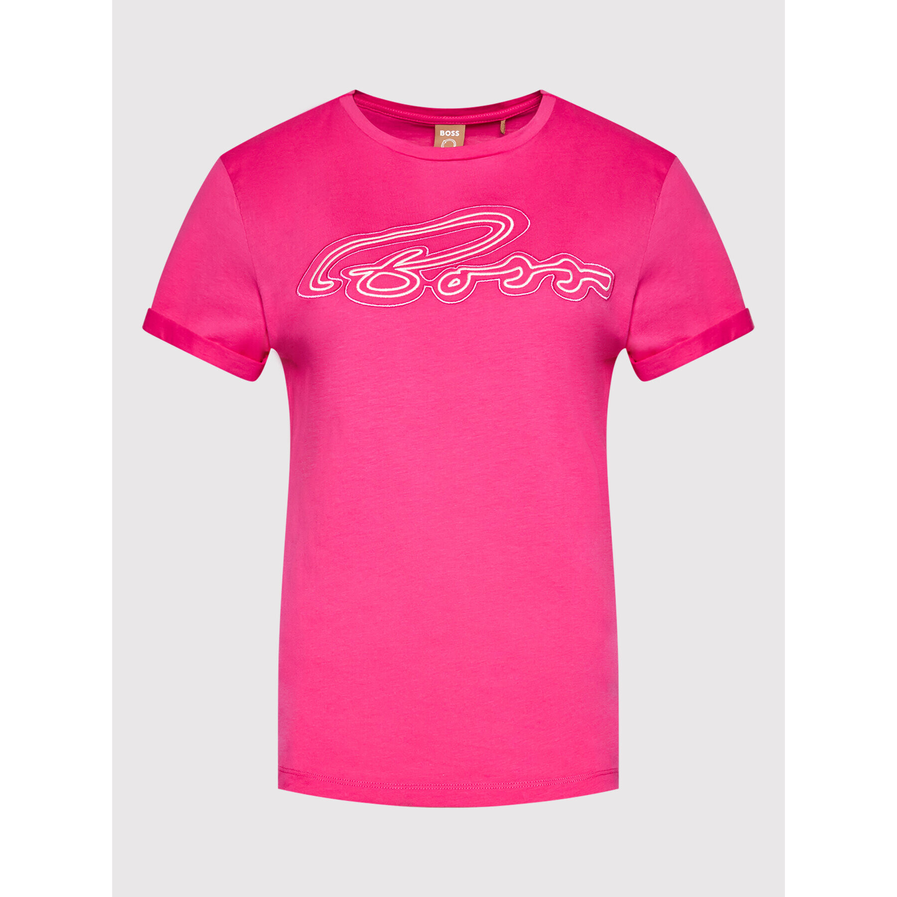 Boss Тишърт C_Esummer 50470897 Розов Regular Fit - Pepit.bg