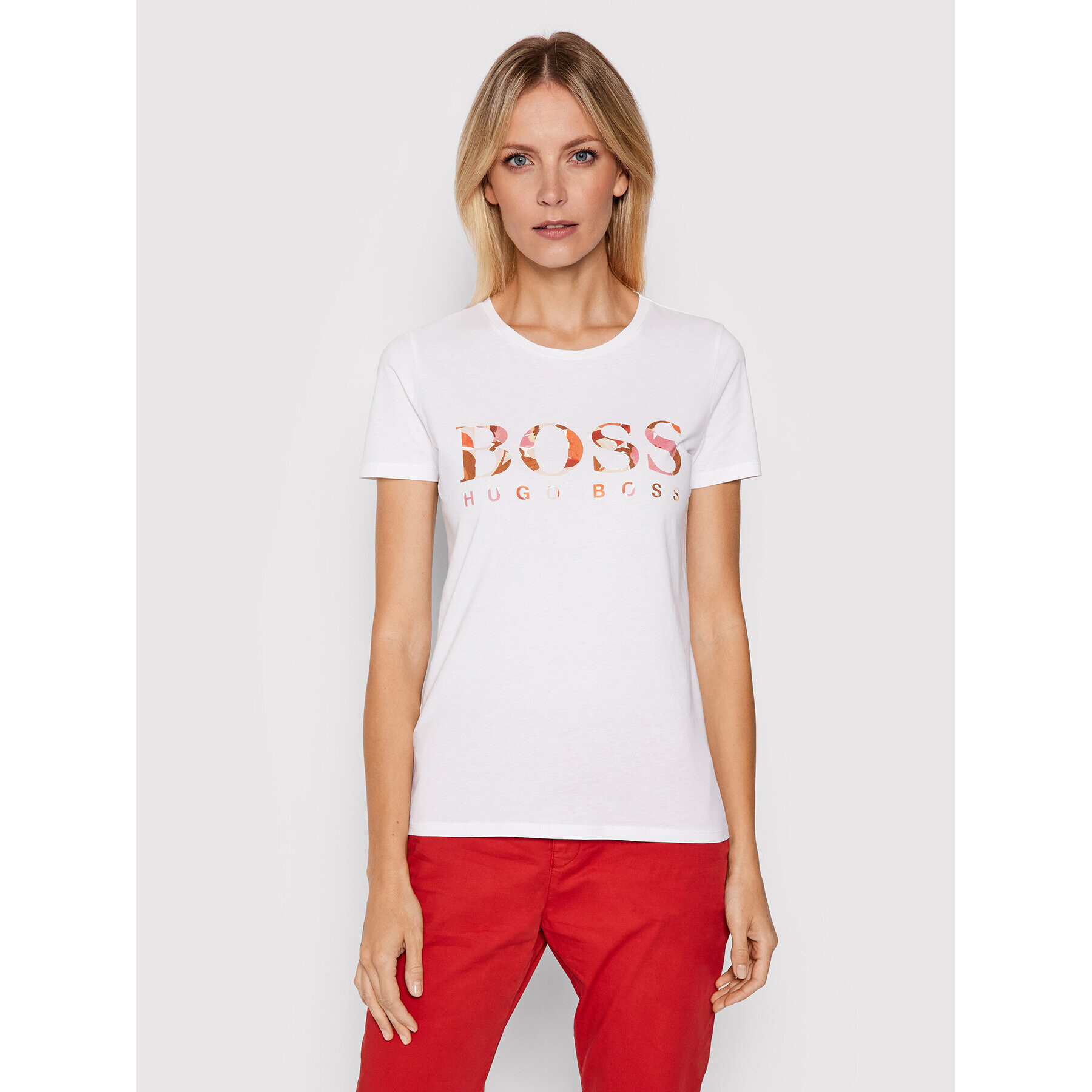 Boss Тишърт C_Eti1 5045568 Бял Slim Fit - Pepit.bg