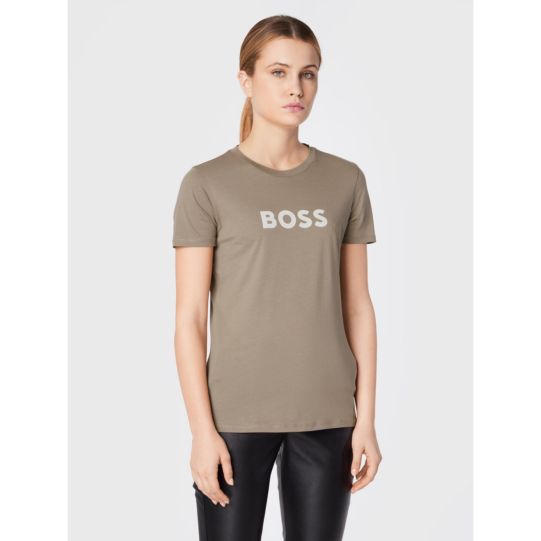 Boss Тишърт C Logo 5 50468356 Кафяв Regular Fit - Pepit.bg