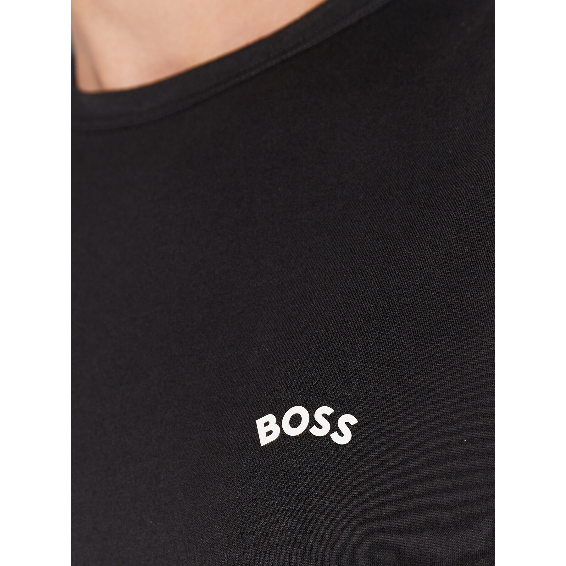 Boss Тишърт Curved 50469062 Черен Regular Fit - Pepit.bg