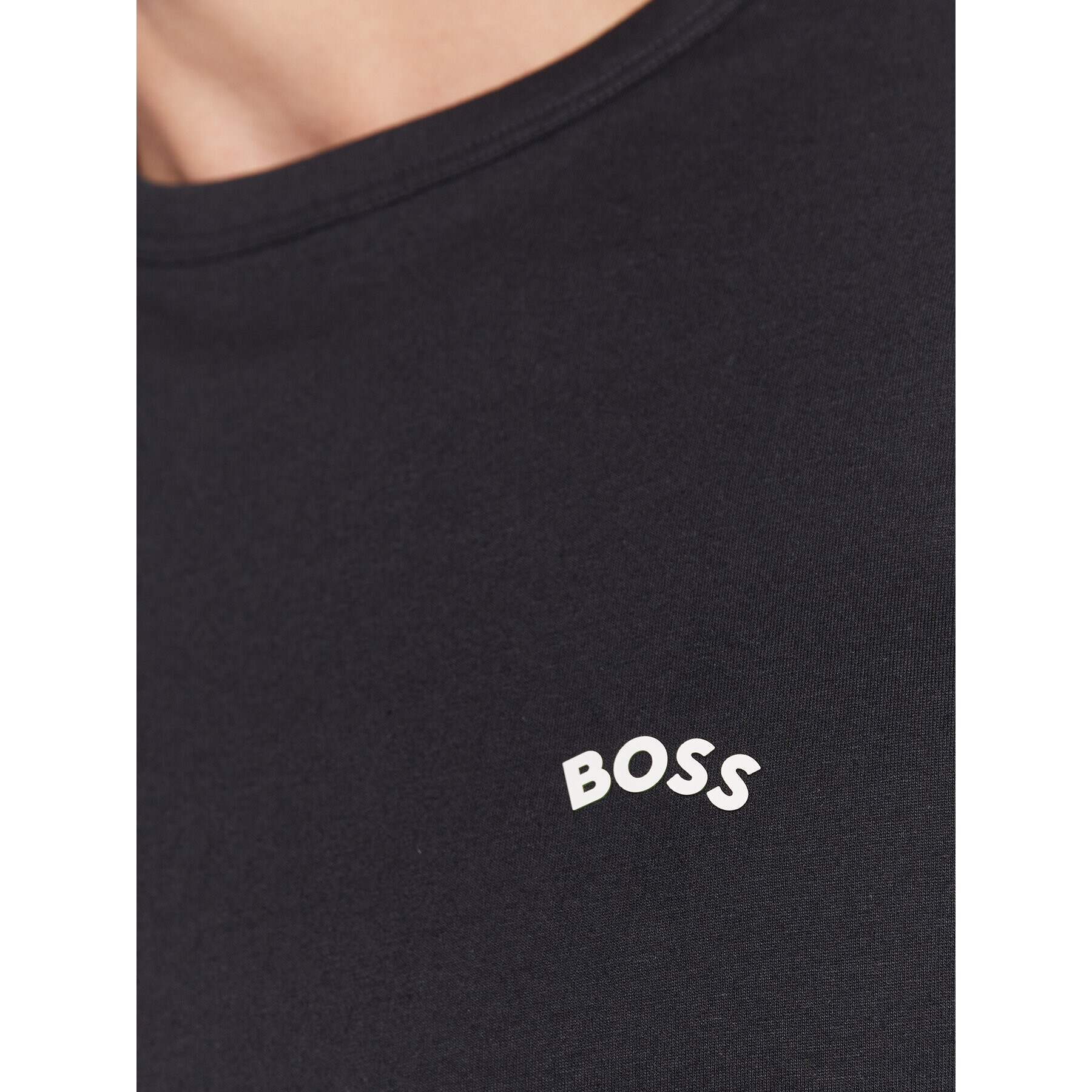 Boss Тишърт Curved 50469062 Тъмносин Regular Fit - Pepit.bg