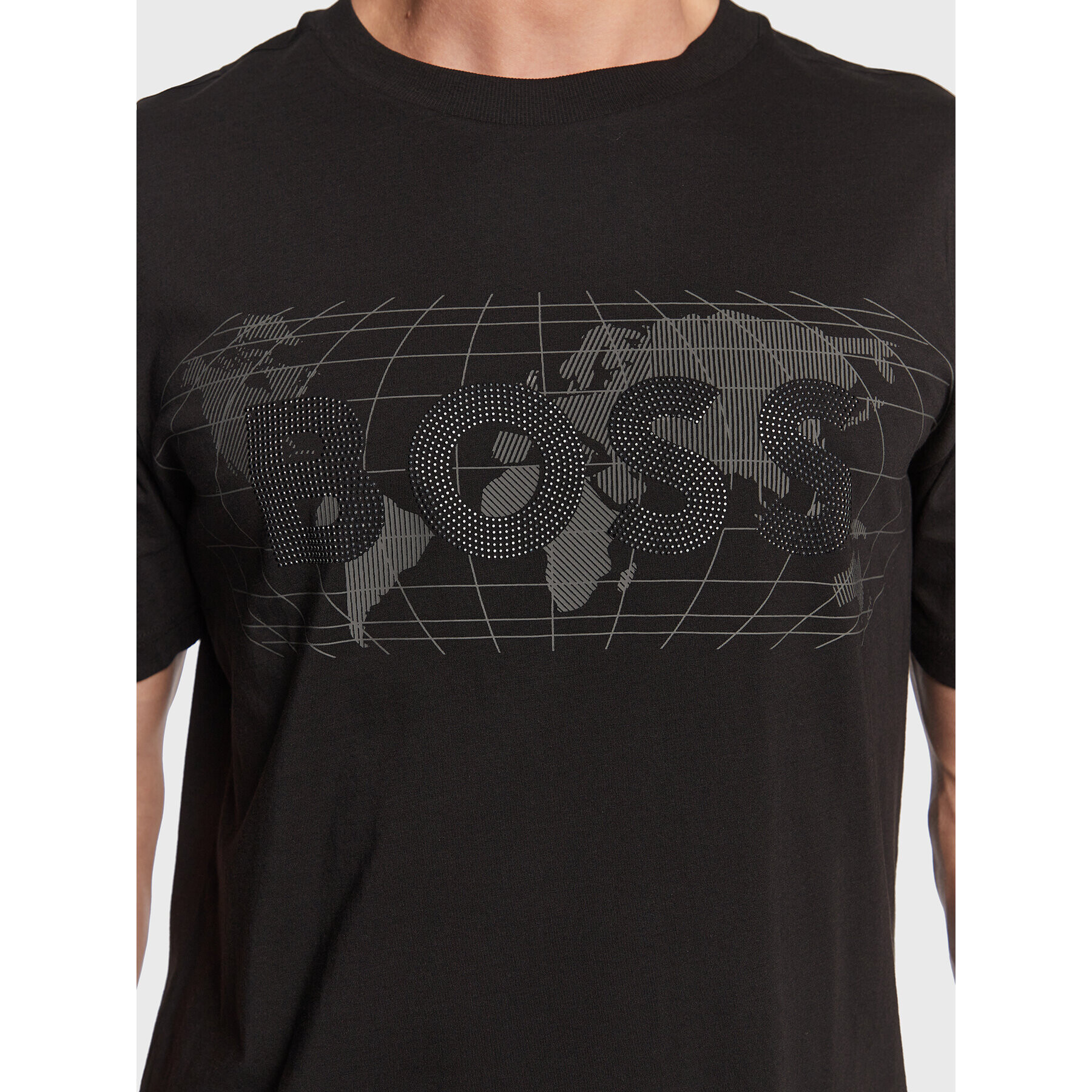 Boss Тишърт Diamond 1 50485304 Черен Regular Fit - Pepit.bg