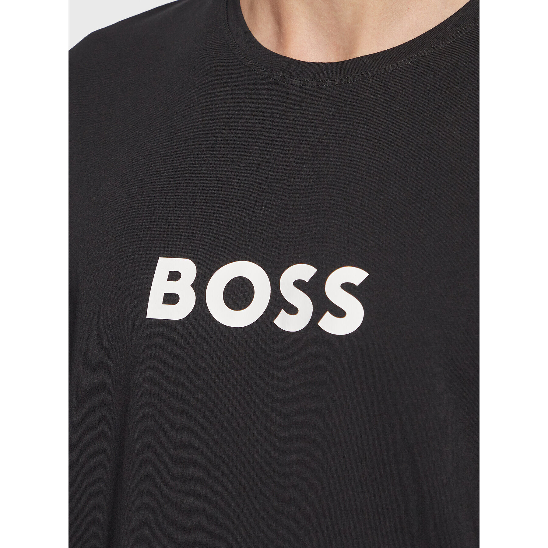 Boss Тишърт Easy 50485867 Черен Regular Fit - Pepit.bg