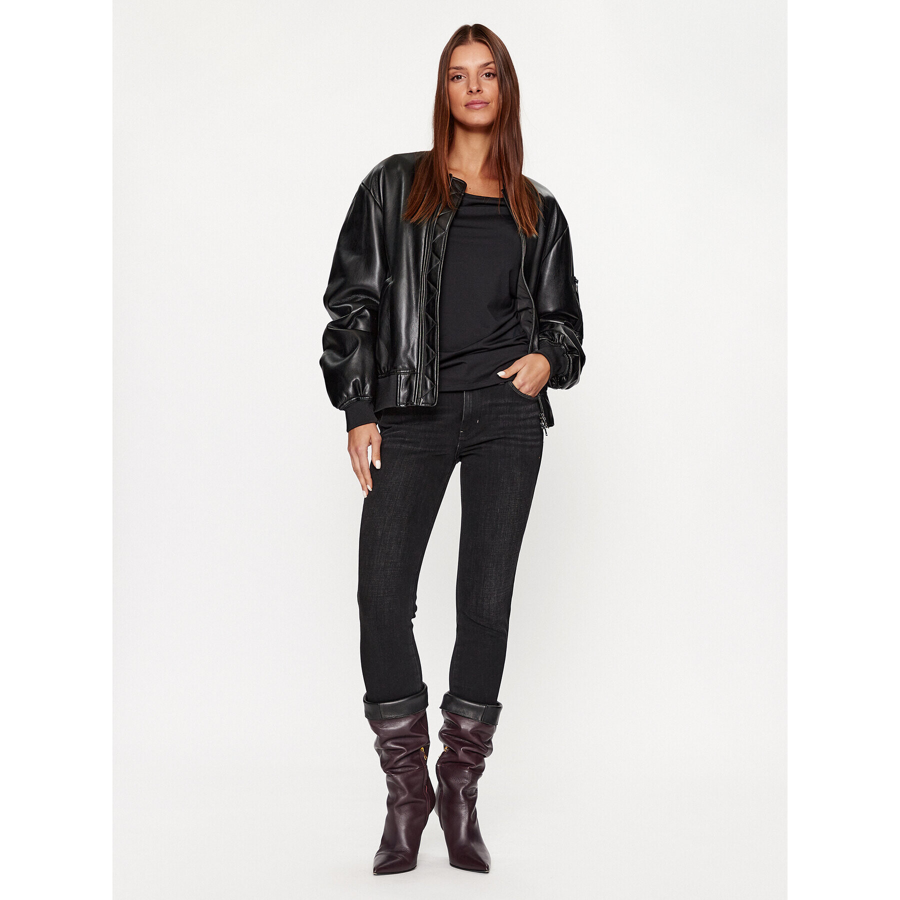 Boss Тишърт Eleiza 50498550 Черен Slim Fit - Pepit.bg