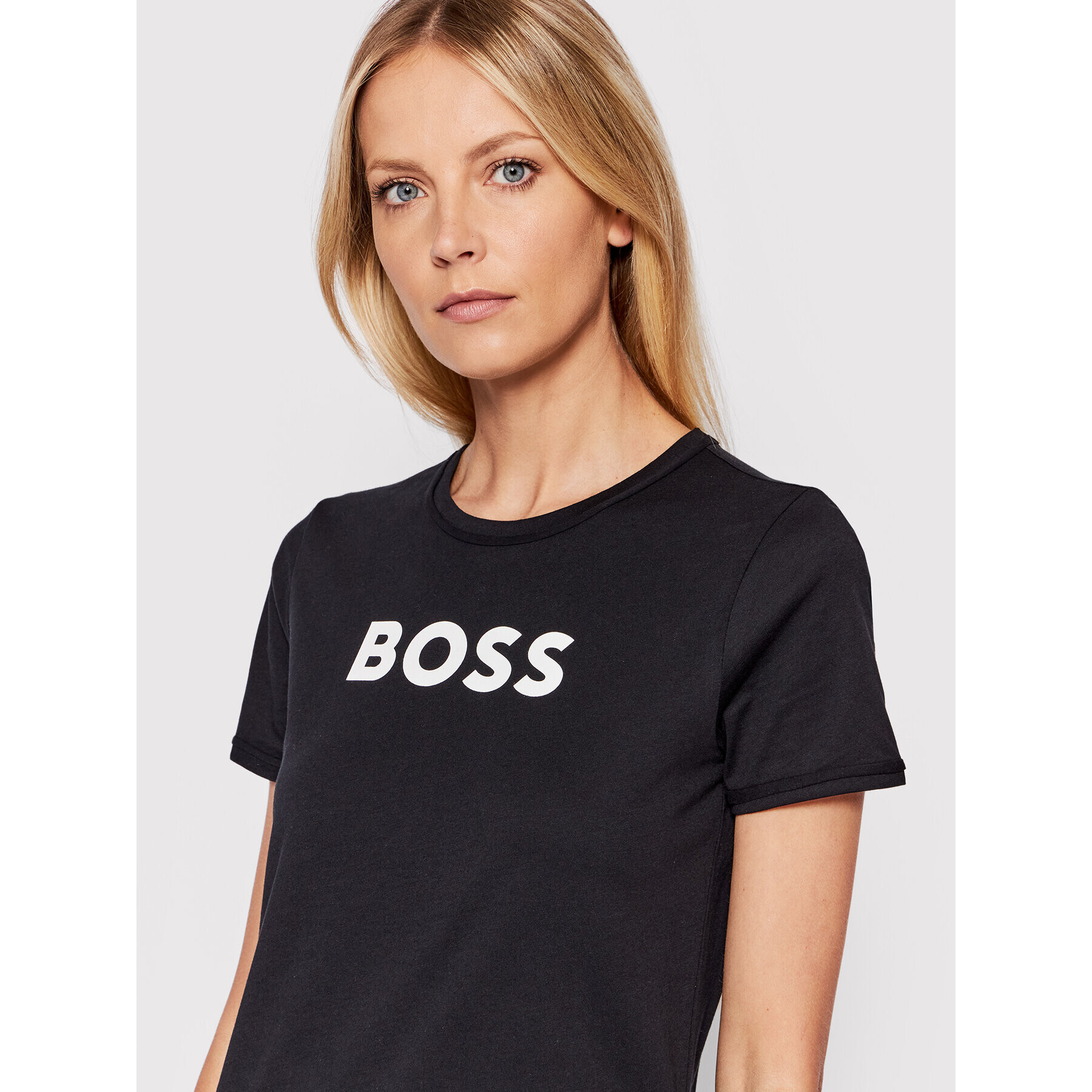 Boss Тишърт Elogo 7 50472255 Черен Regular Fit - Pepit.bg