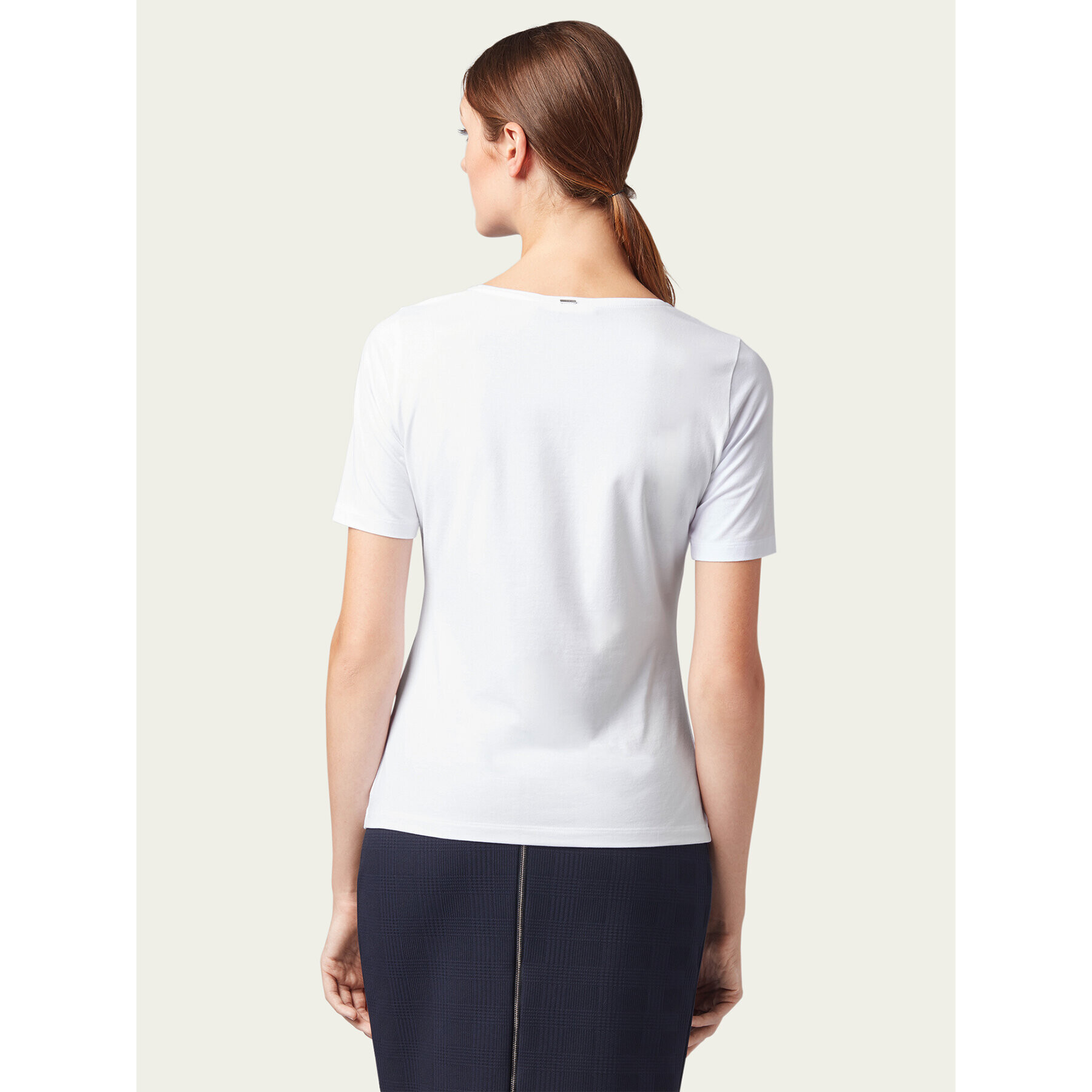 Boss Тишърт Emmsi 50390772 Бял Slim Fit - Pepit.bg