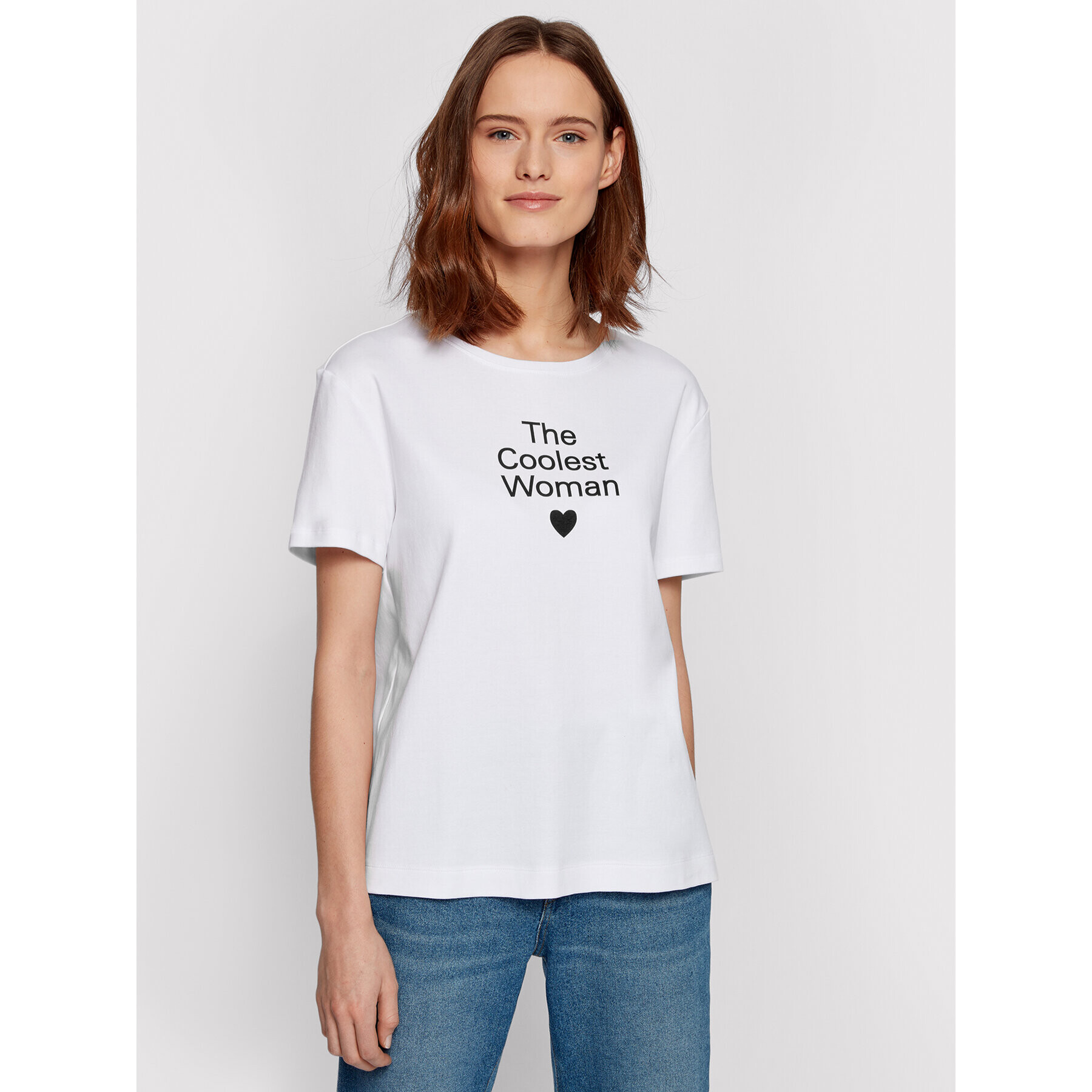 Boss Тишърт Eromance_Vd 50452527 Бял Regular Fit - Pepit.bg