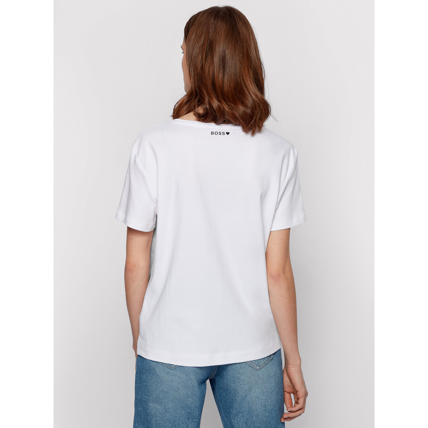 Boss Тишърт Eromance_Vd 50452527 Бял Regular Fit - Pepit.bg