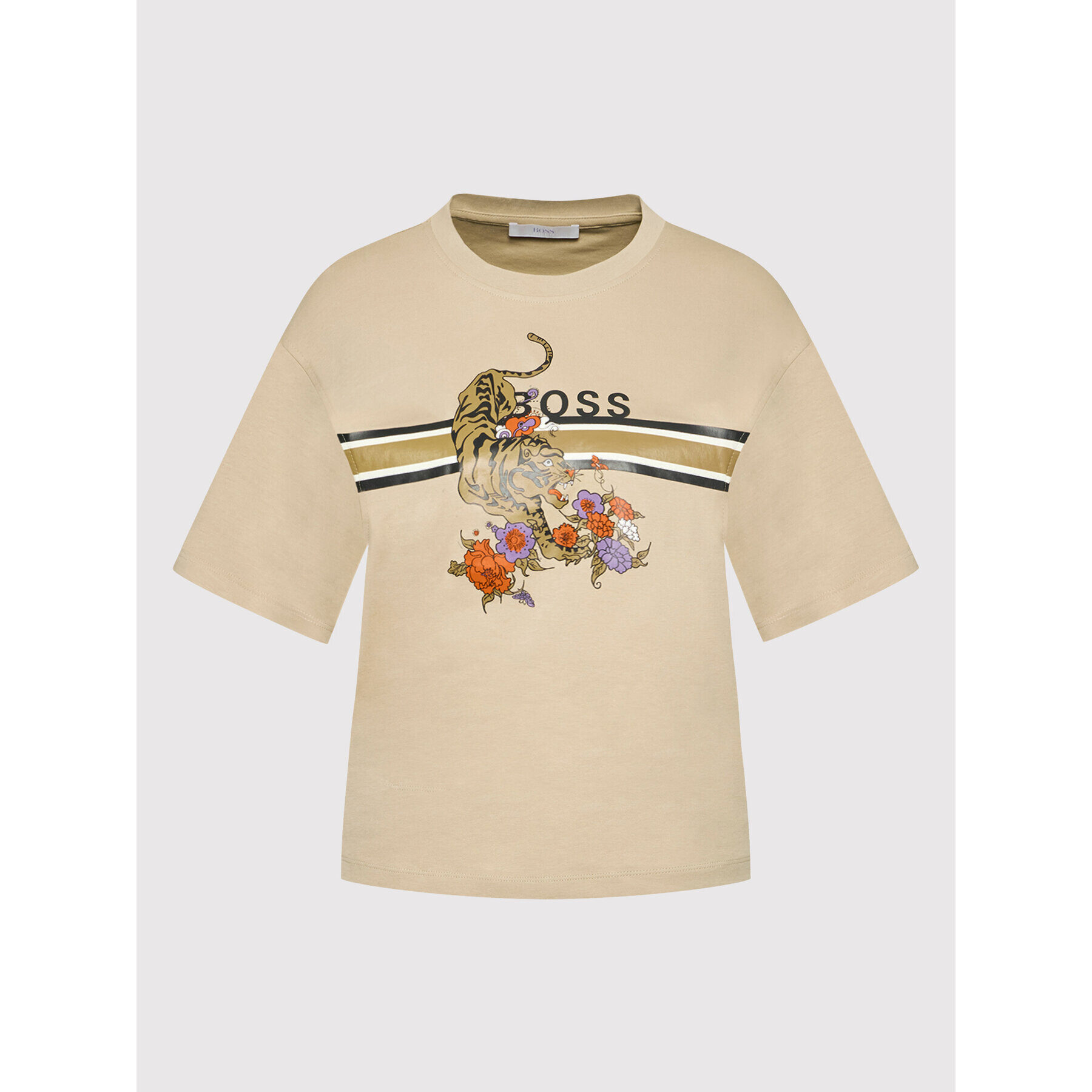 Boss Тишърт Evina_LNY 50468049 Бежов Relaxed Fit - Pepit.bg
