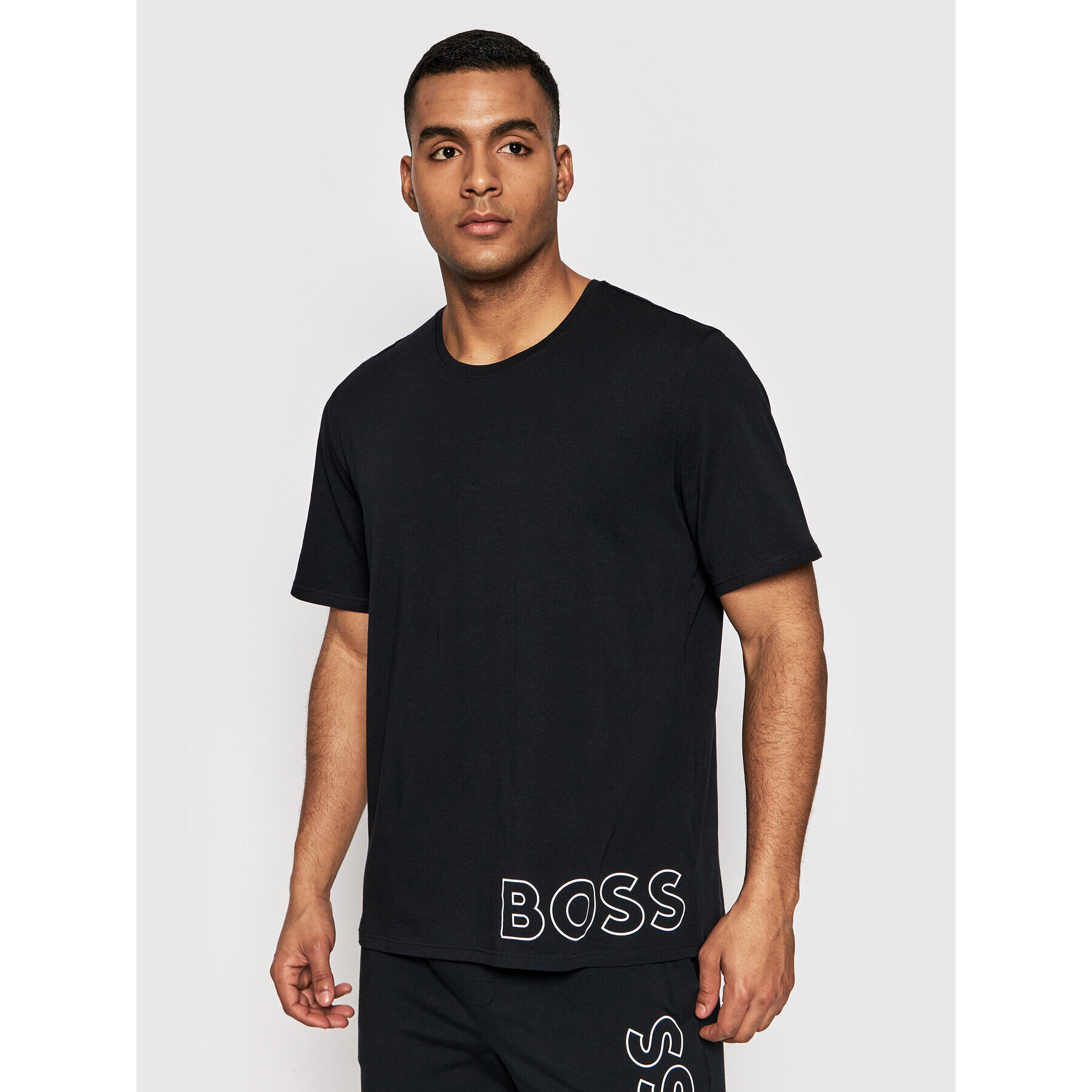 Boss Тишърт Identity 50465555 Черен Regular Fit - Pepit.bg