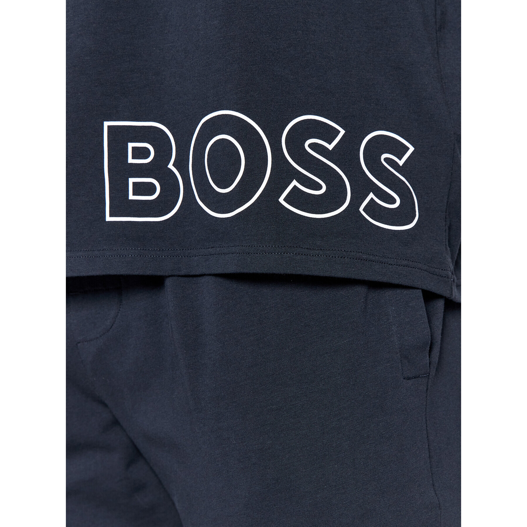 Boss Тишърт Identity 50465555 Тъмносин Regular Fit - Pepit.bg