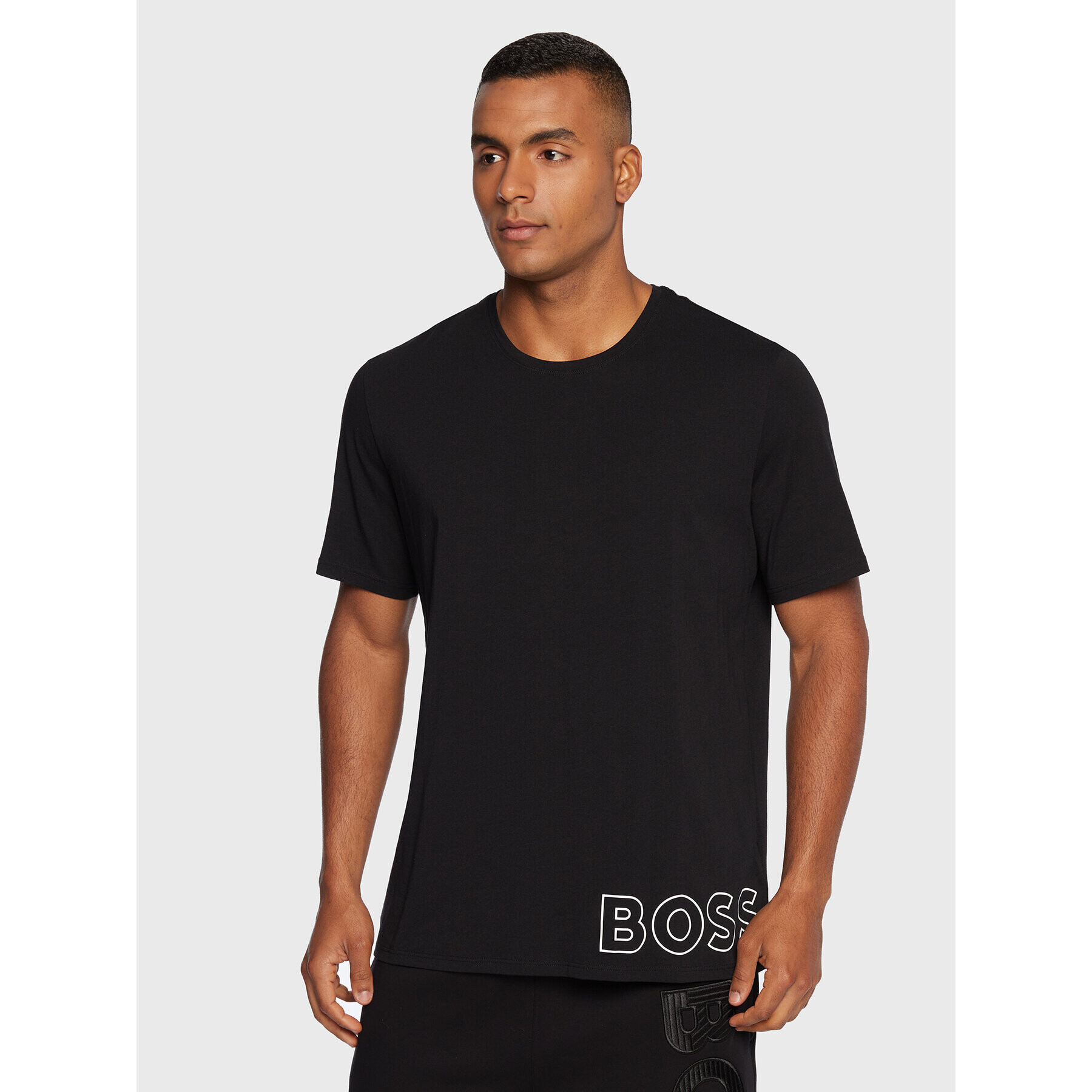 Boss Тишърт Identity 50472750 Черен Regular Fit - Pepit.bg