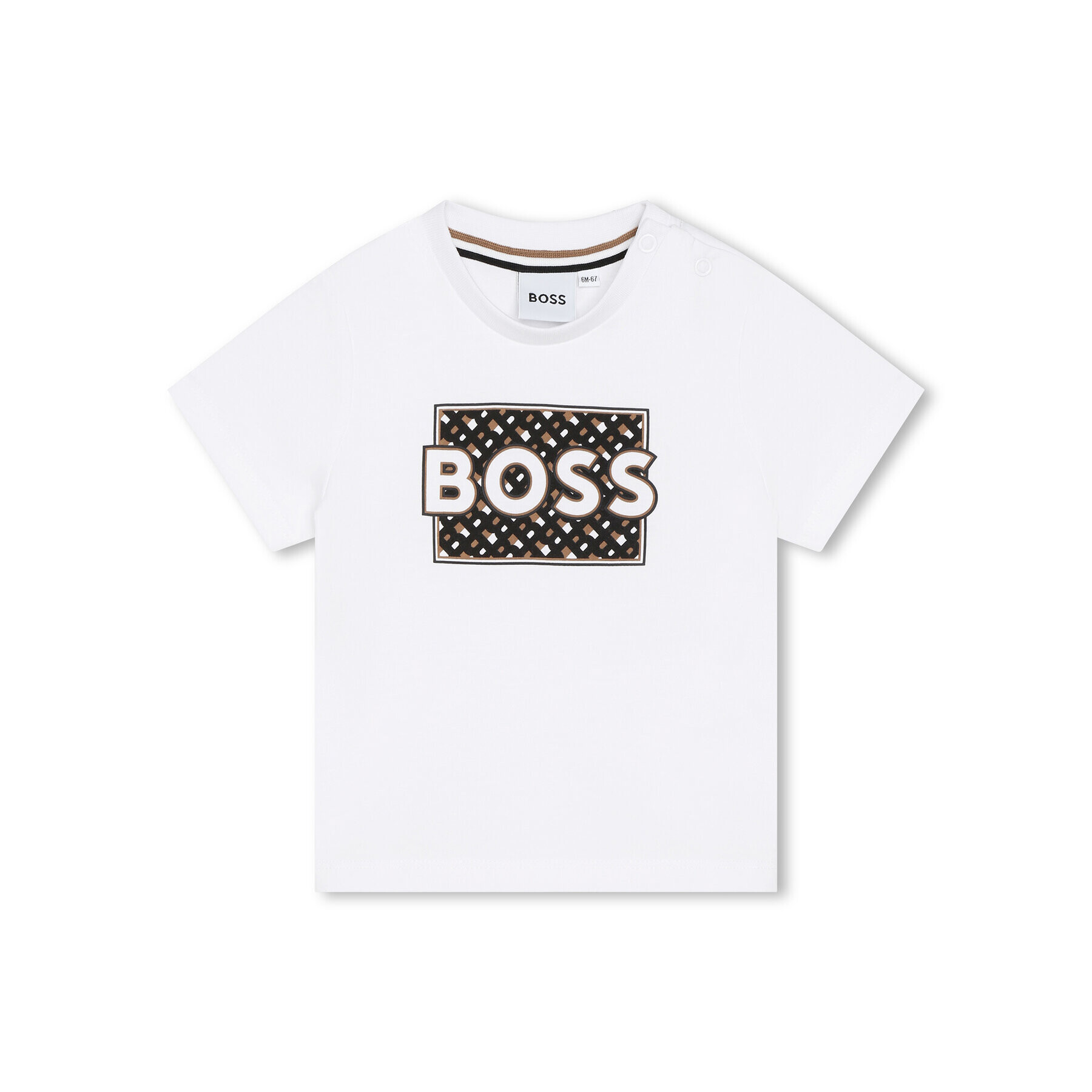 Boss Тишърт J05A14 S Бял Regular Fit - Pepit.bg