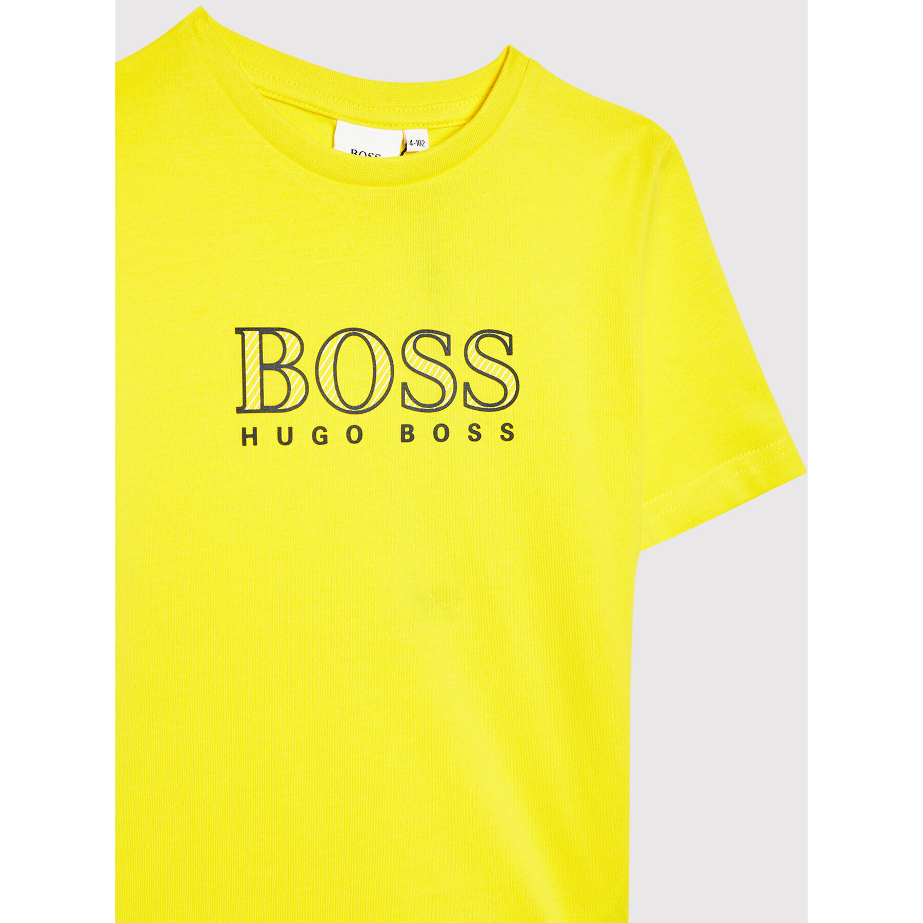 Boss Тишърт J25N30 D Жълт Regular Fit - Pepit.bg