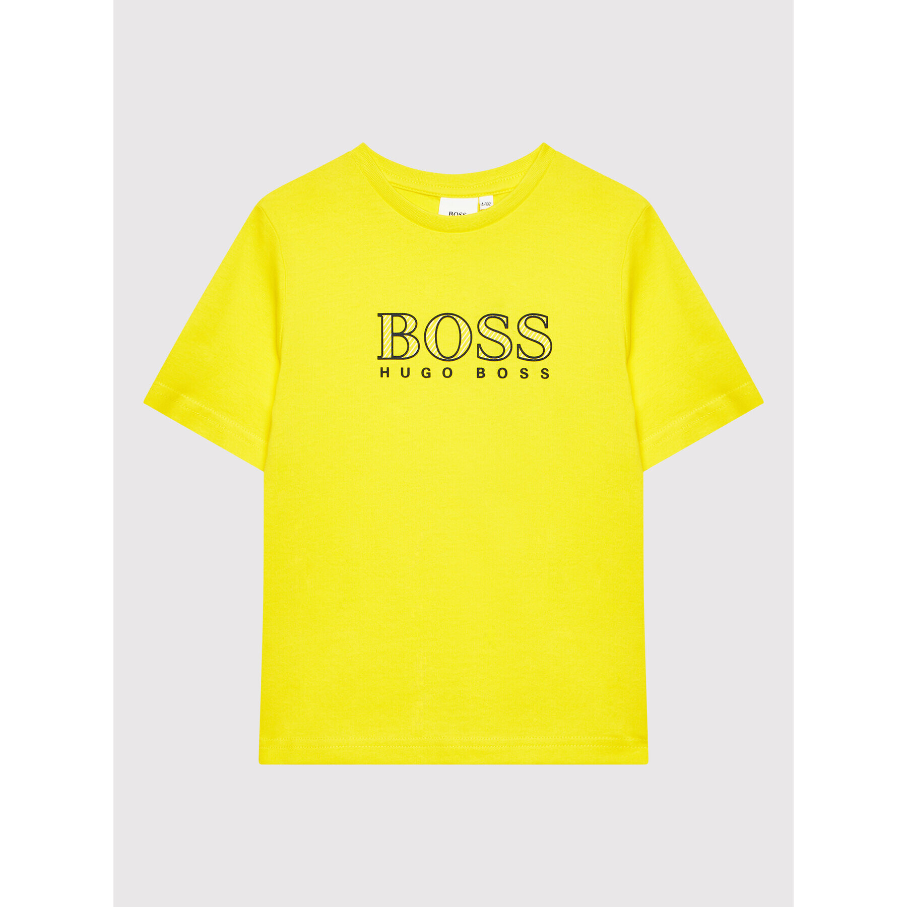 Boss Тишърт J25N30 S Жълт Regular Fit - Pepit.bg