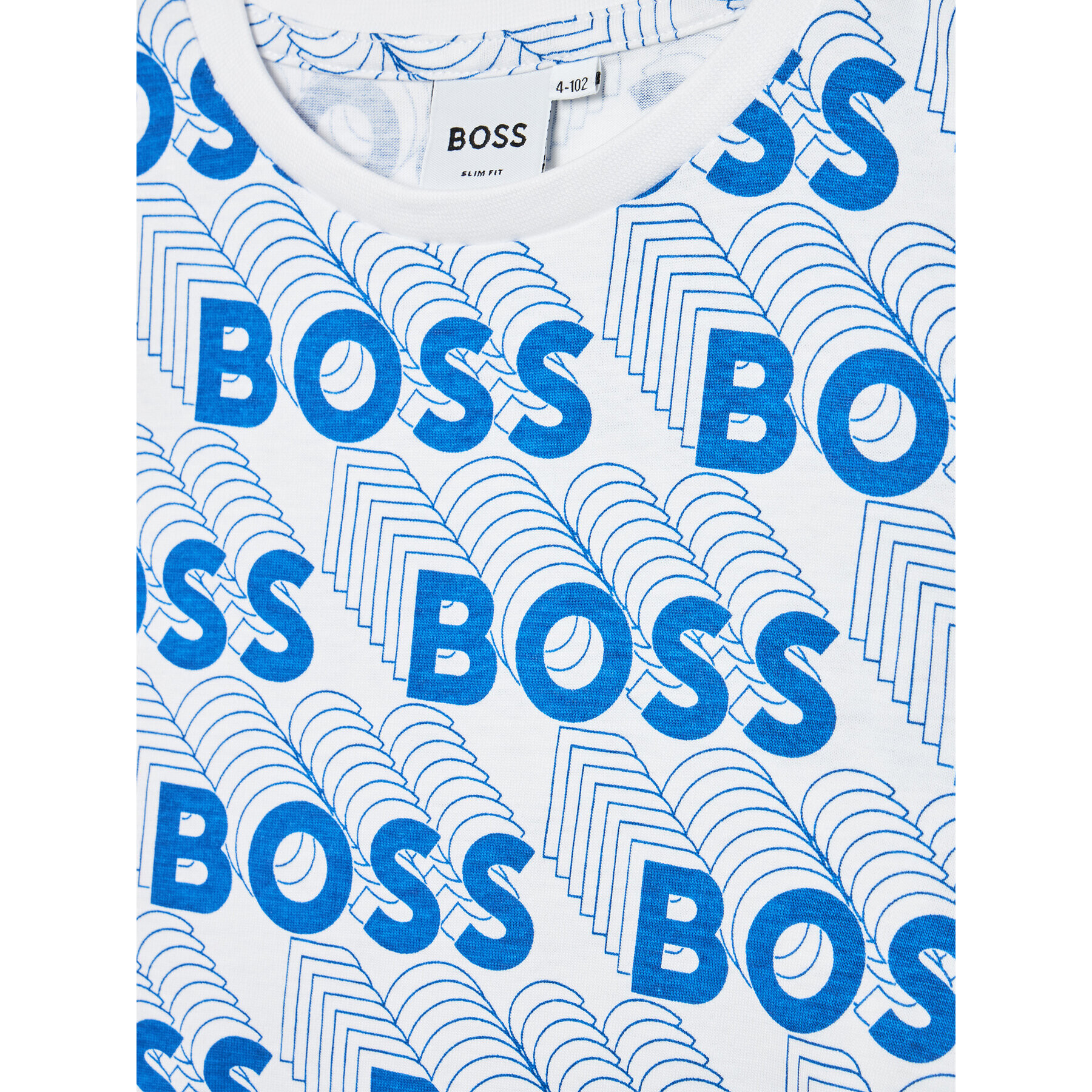 Boss Тишърт J25N55 D Бял Slim Fit - Pepit.bg