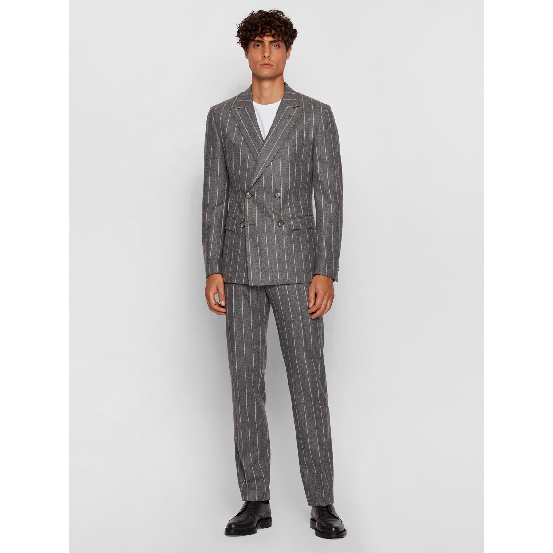 Boss Тишърт Lecco 80 50385281 Бял Regular Fit - Pepit.bg