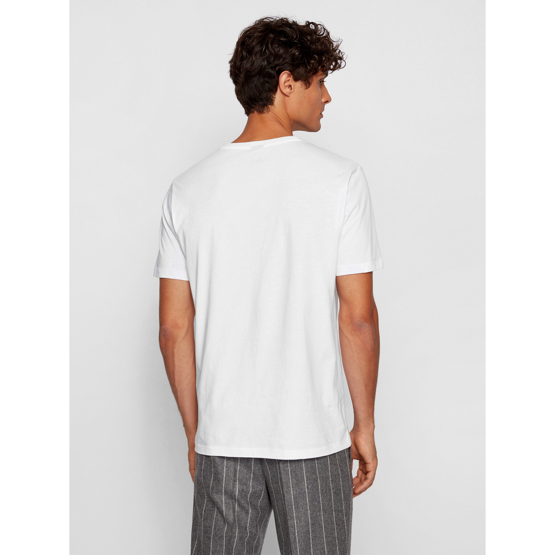 Boss Тишърт Lecco 80 50385281 Бял Regular Fit - Pepit.bg