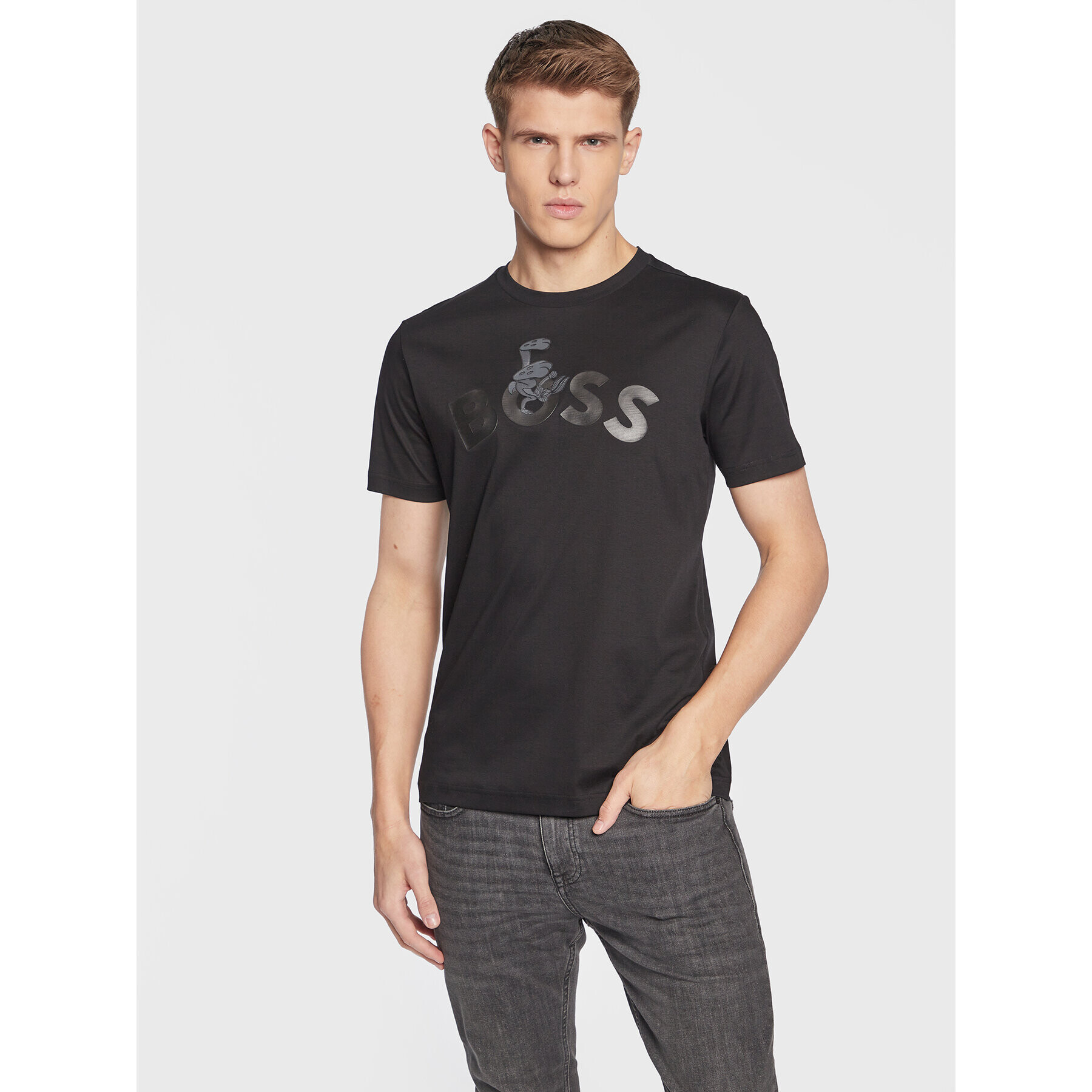 Boss Тишърт Lunar 50483729 Черен Regular Fit - Pepit.bg