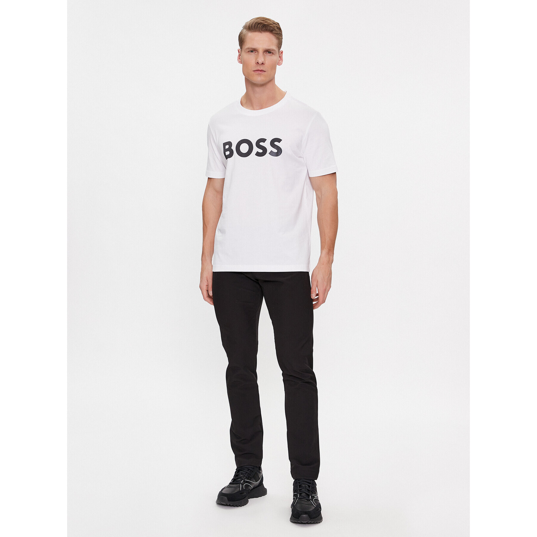 Boss Тишърт Mirror 1 50506363 Бял Regular Fit - Pepit.bg