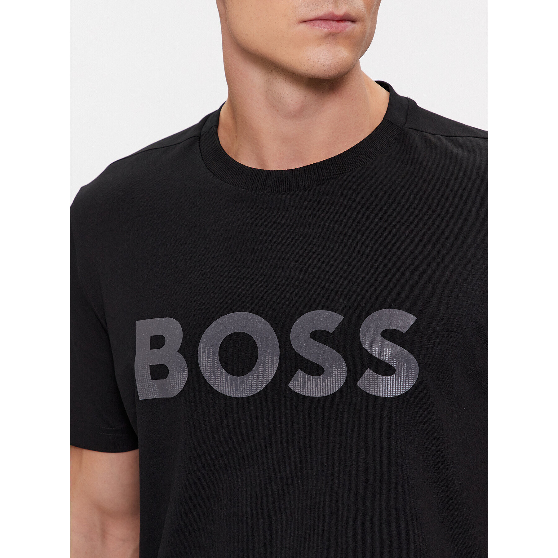 Boss Тишърт Mirror 1 50506363 Черен Regular Fit - Pepit.bg