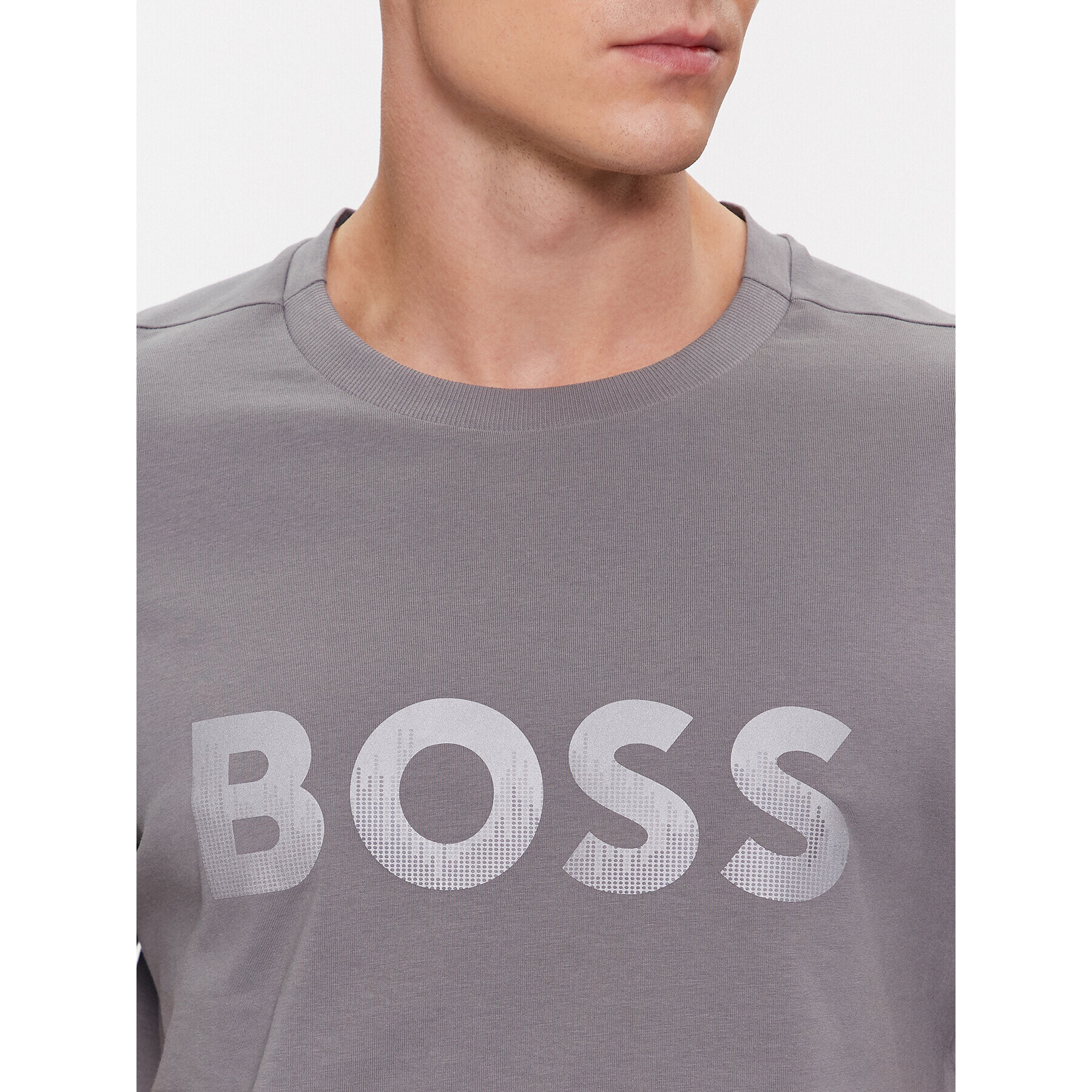 Boss Тишърт Mirror 1 50506363 Сив Regular Fit - Pepit.bg