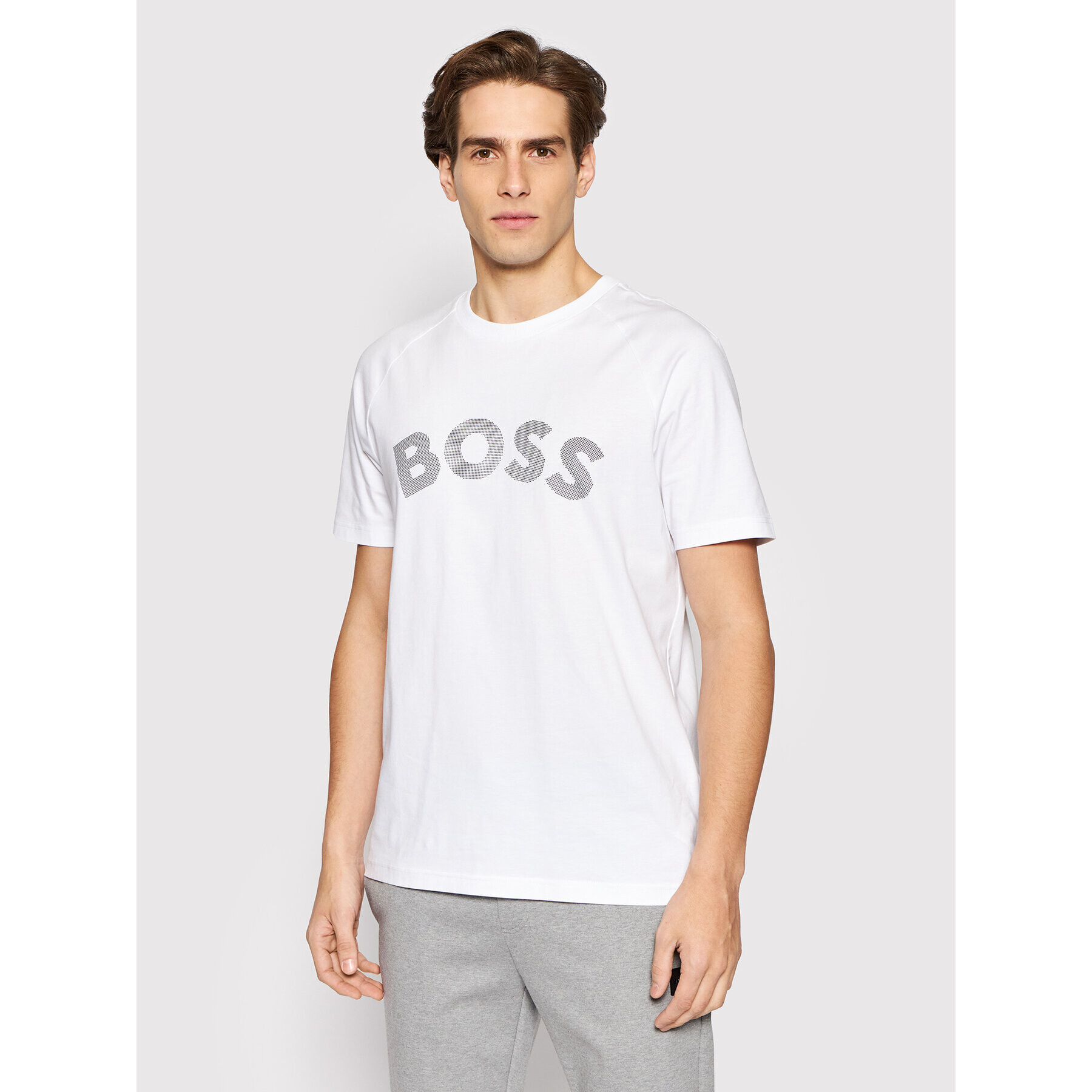 Boss Тишърт Naps 50473170 Бял Regular Fit - Pepit.bg