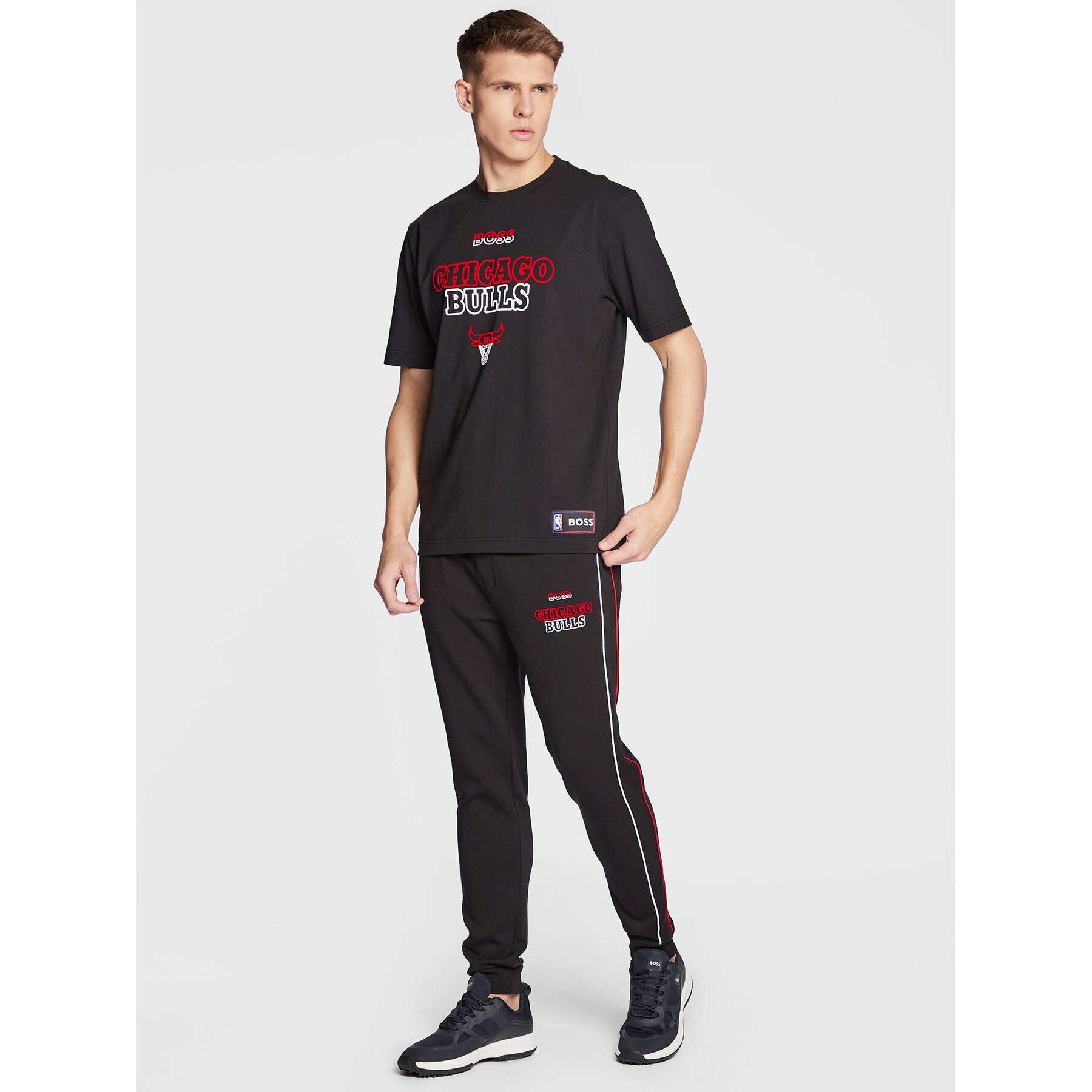 Boss Тишърт NBA T_Basket_4 50477424 Черен Comfort Fit - Pepit.bg