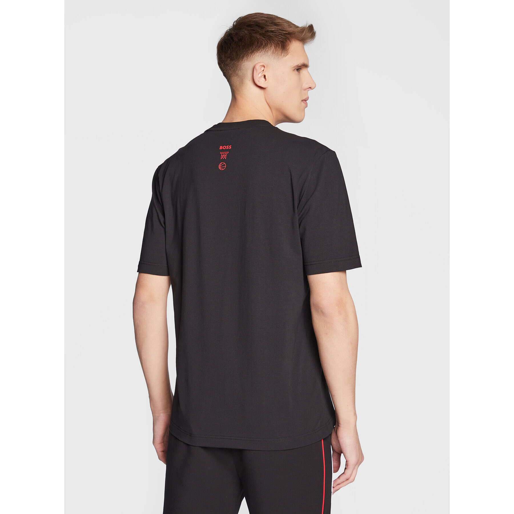 Boss Тишърт NBA T_Basket_4 50477424 Черен Comfort Fit - Pepit.bg