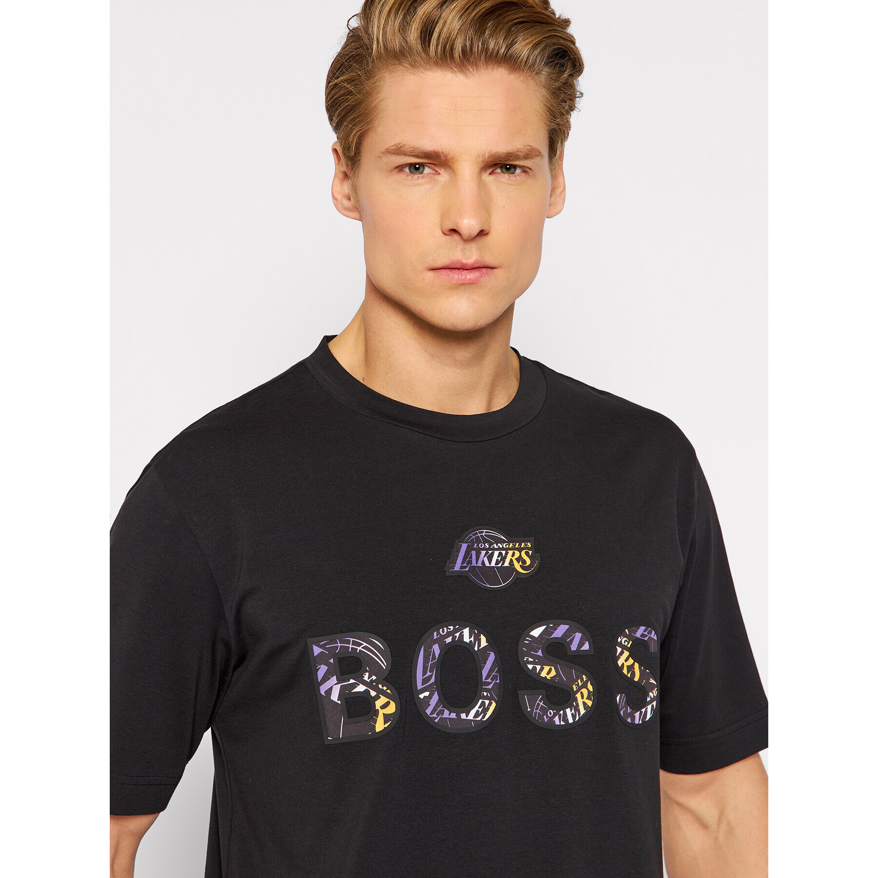 Boss Тишърт NBA TBasket_2 50461962 Черен Comfort Fit - Pepit.bg