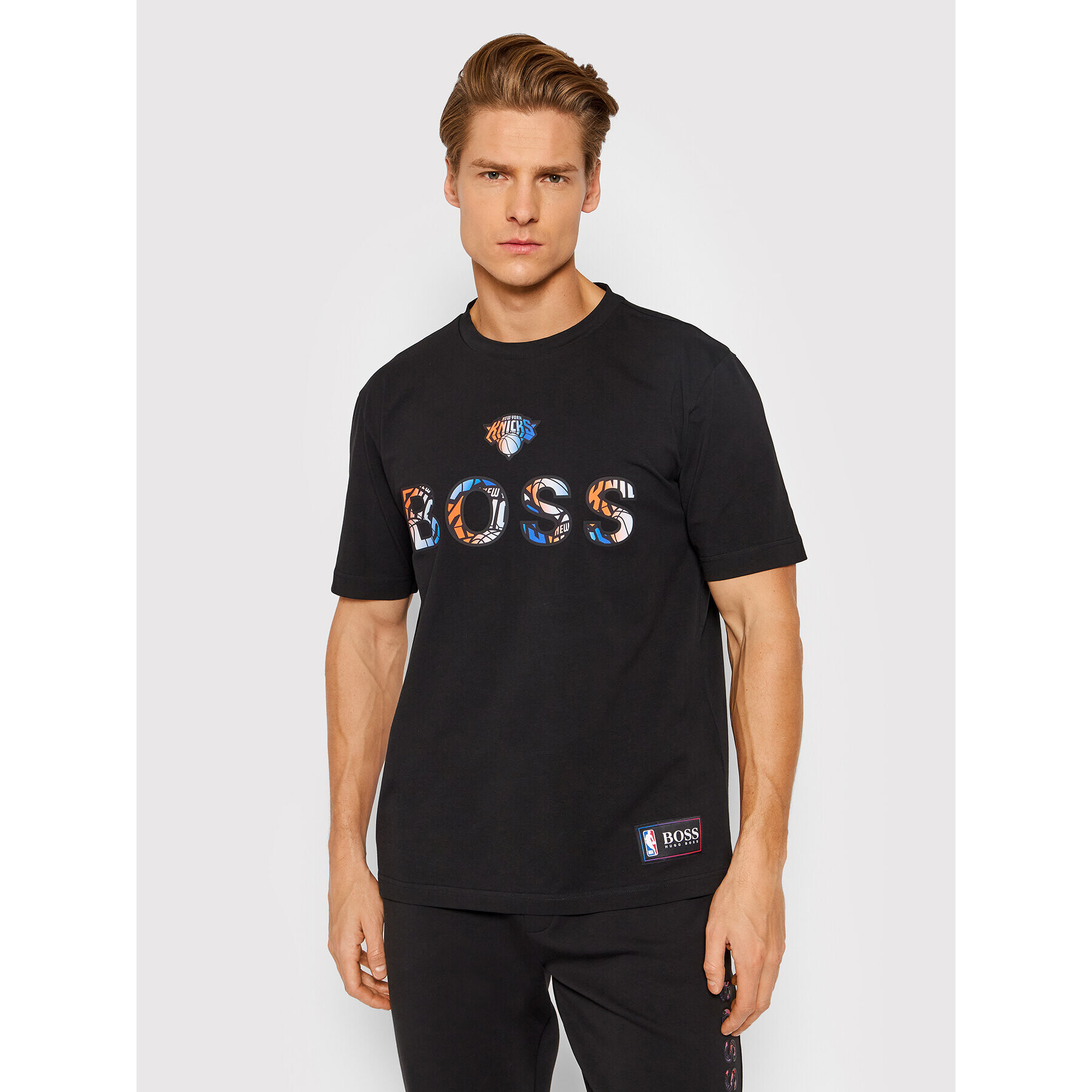 Boss Тишърт NBA TBasket_2 50461962 Черен Relaxed Fit - Pepit.bg