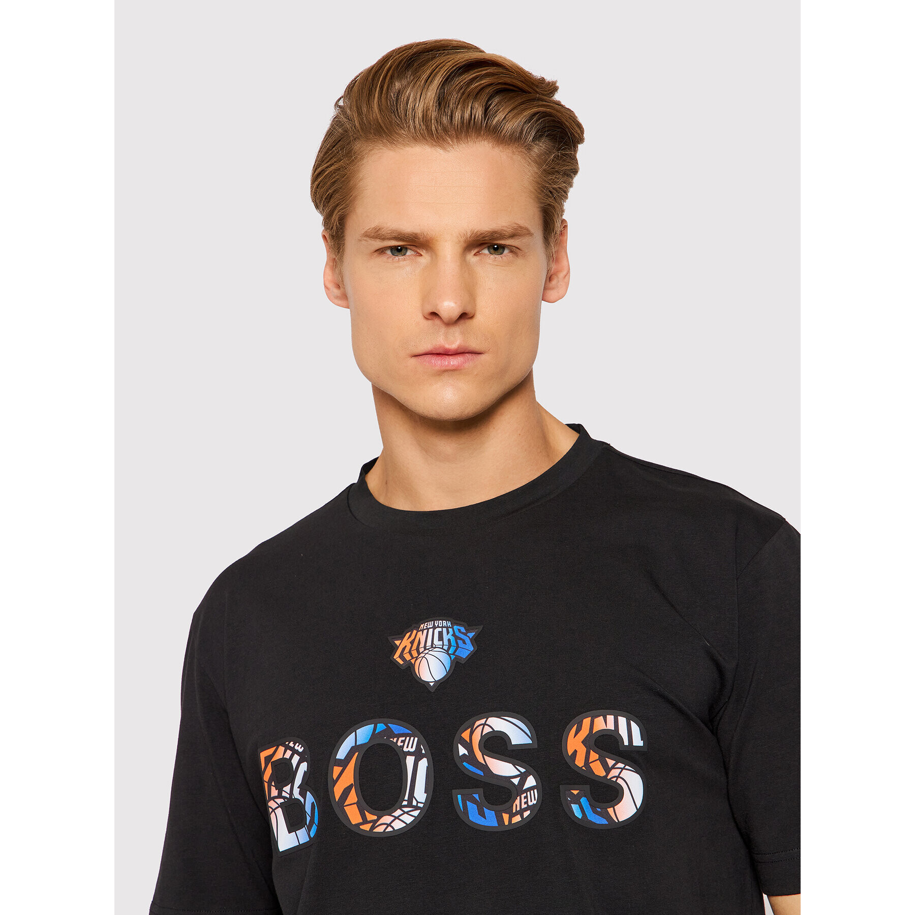 Boss Тишърт NBA TBasket_2 50461962 Черен Relaxed Fit - Pepit.bg