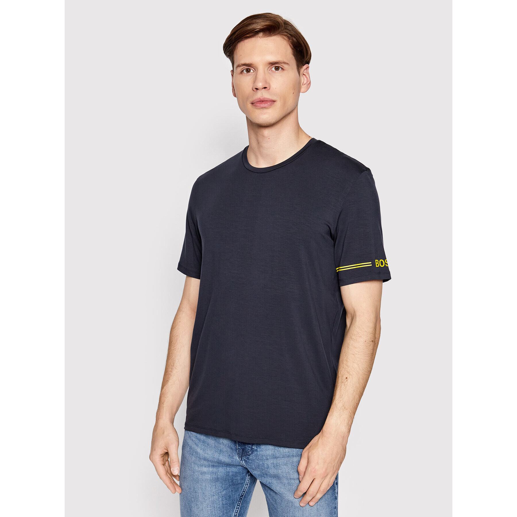 Boss Тишърт Refined 50460285 Тъмносин Regular Fit - Pepit.bg